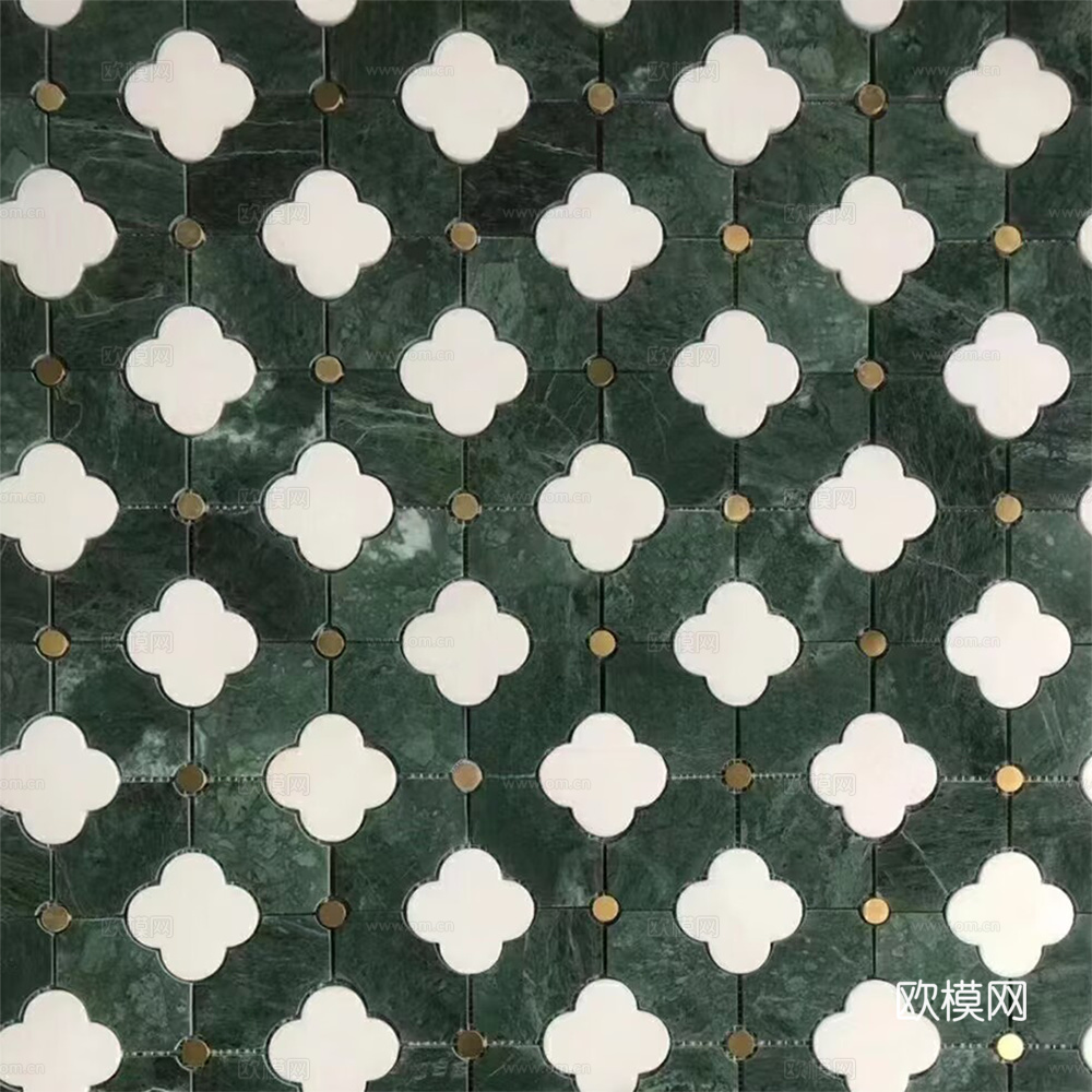 绿色拼花大理石马赛克