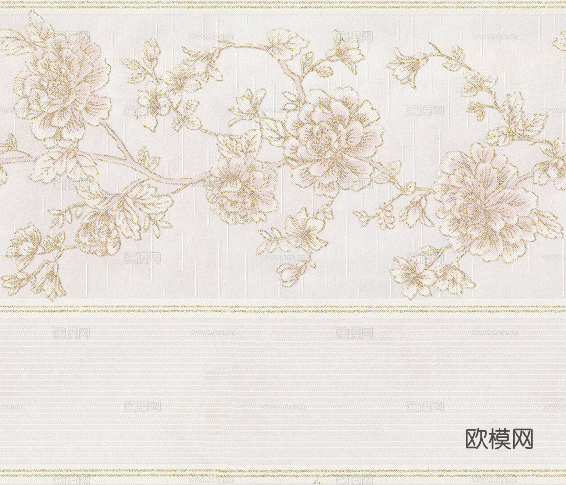 米白色印花壁纸