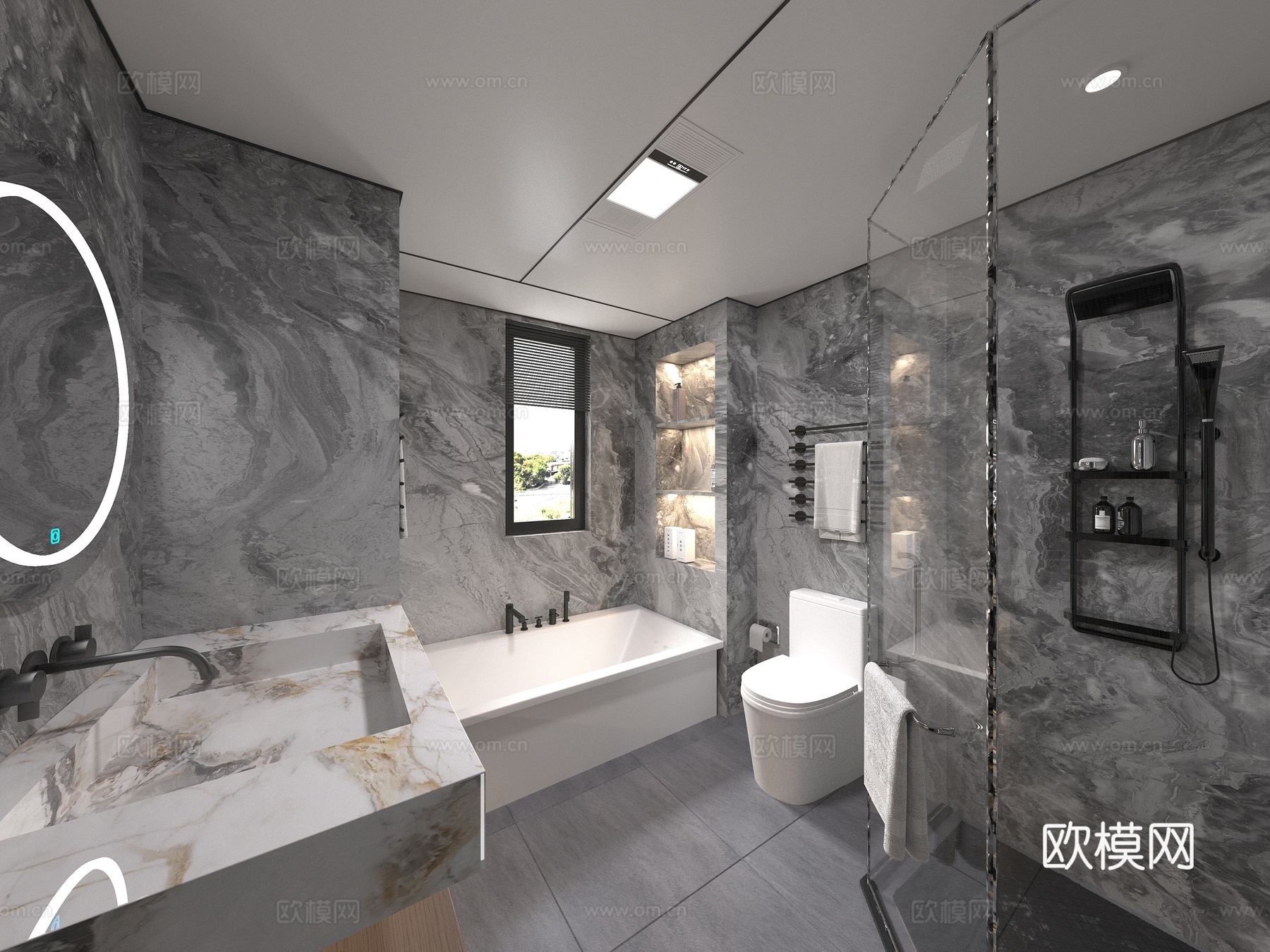 现代卫生间3d模型