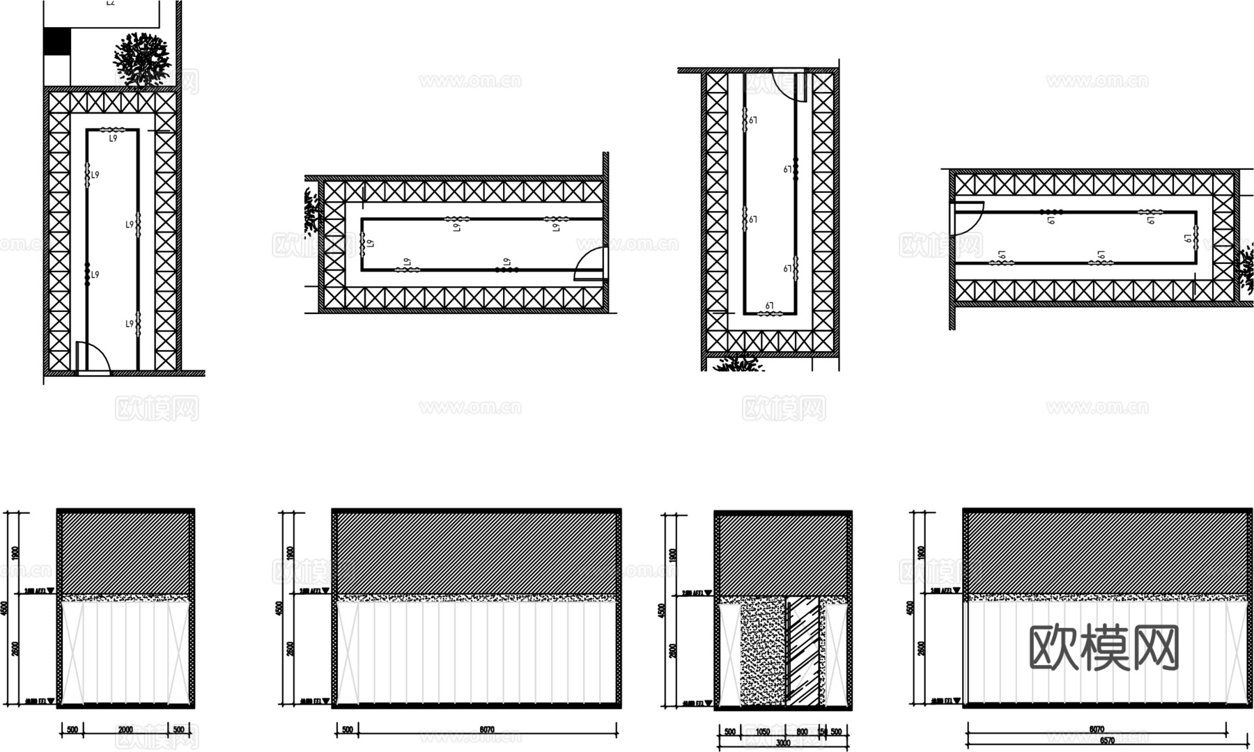 办公室布局方案CADcad施工图下载（渲染图2）