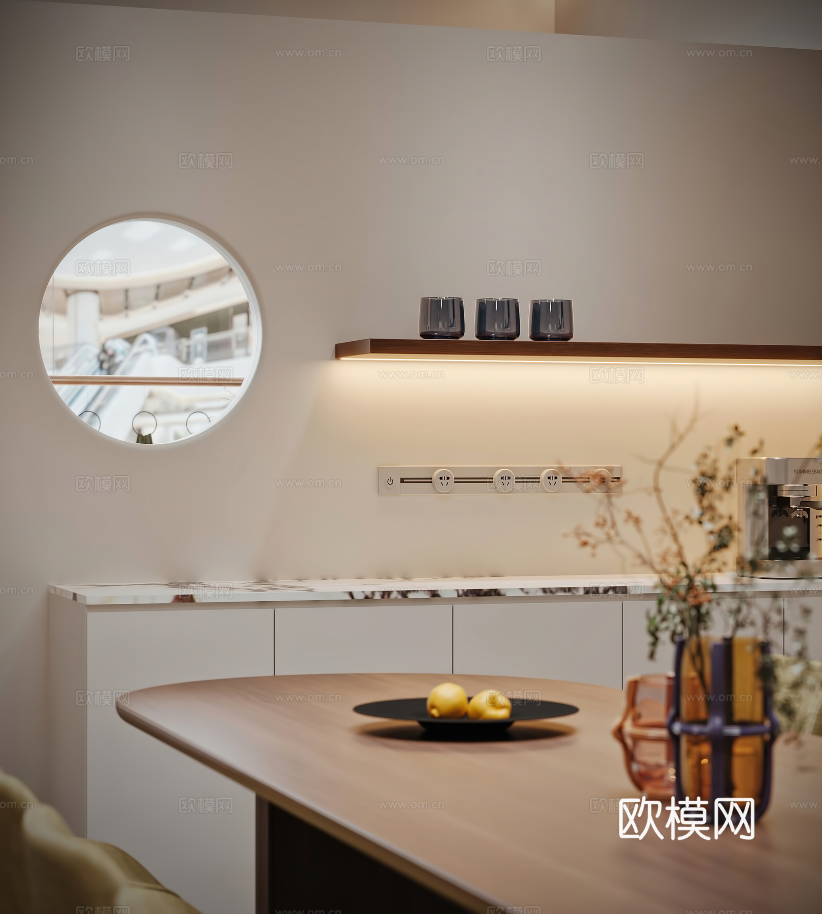 现代办公理发店3d模型