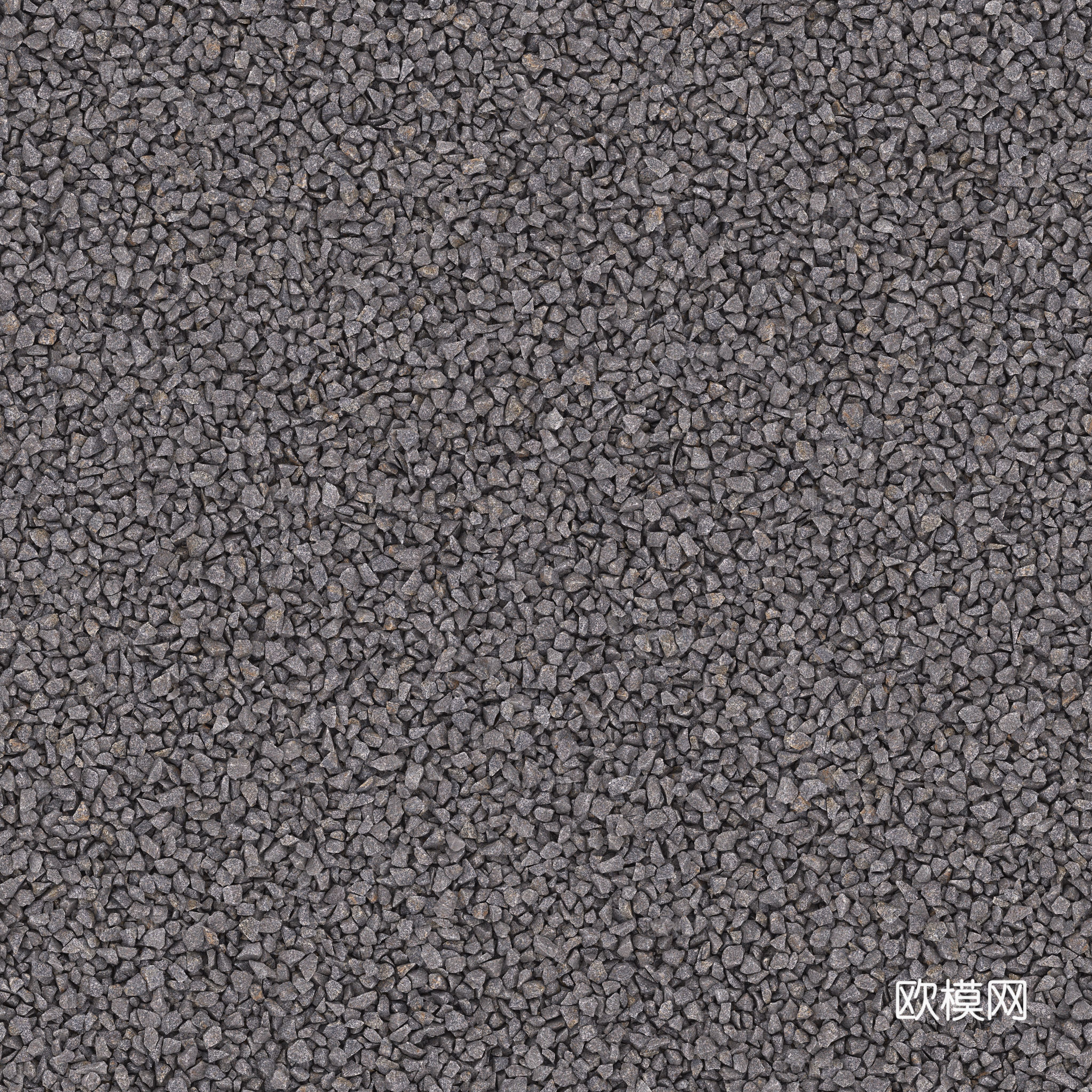 现代砾石地面铺装