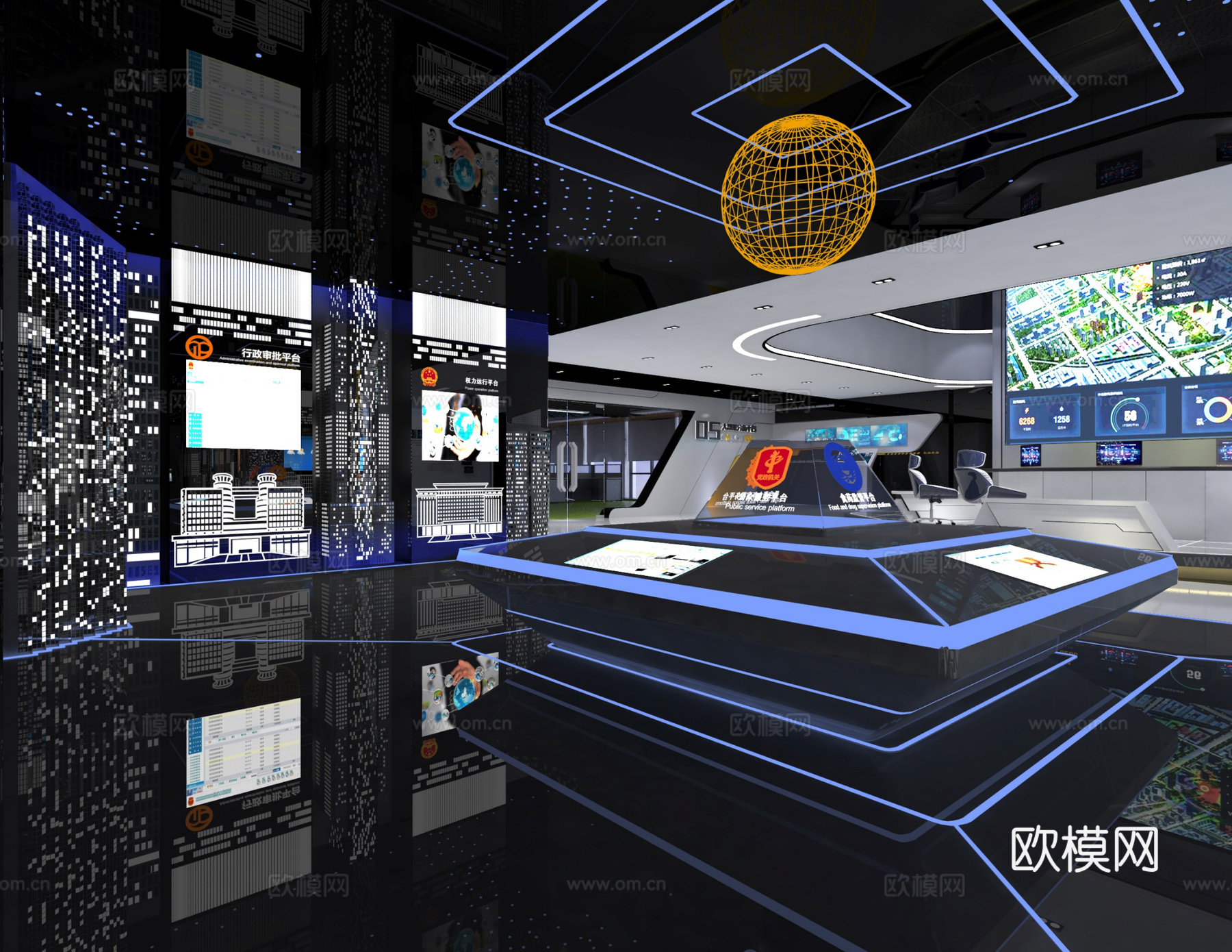 科技展厅效果图设计方案施工图CADcad施工图