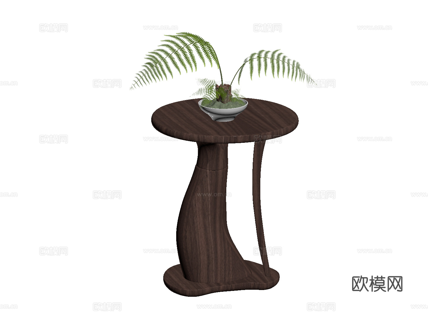 新中式边几 实木角几 小茶几su模型