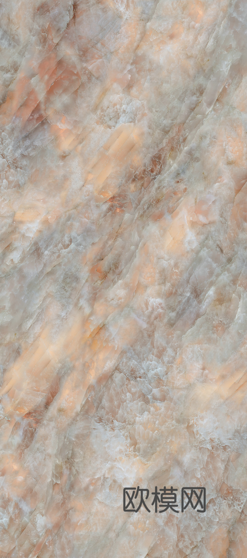 马可波罗 大理石 瓷砖 冰晶琥珀 粉水晶岩板 玉石透光石