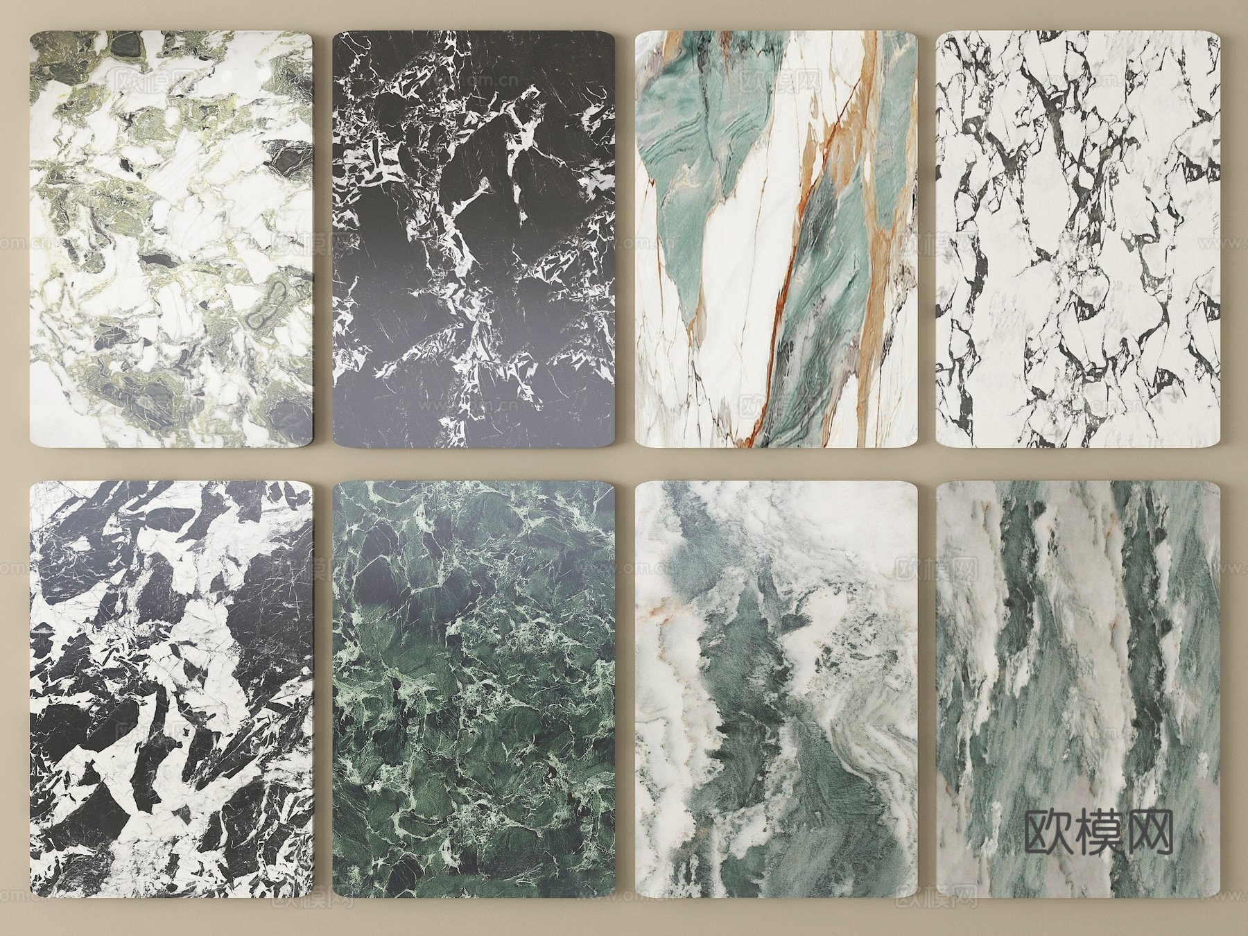 现代轻奢石材 大理石 岩板 护墙板 背景墙su模型