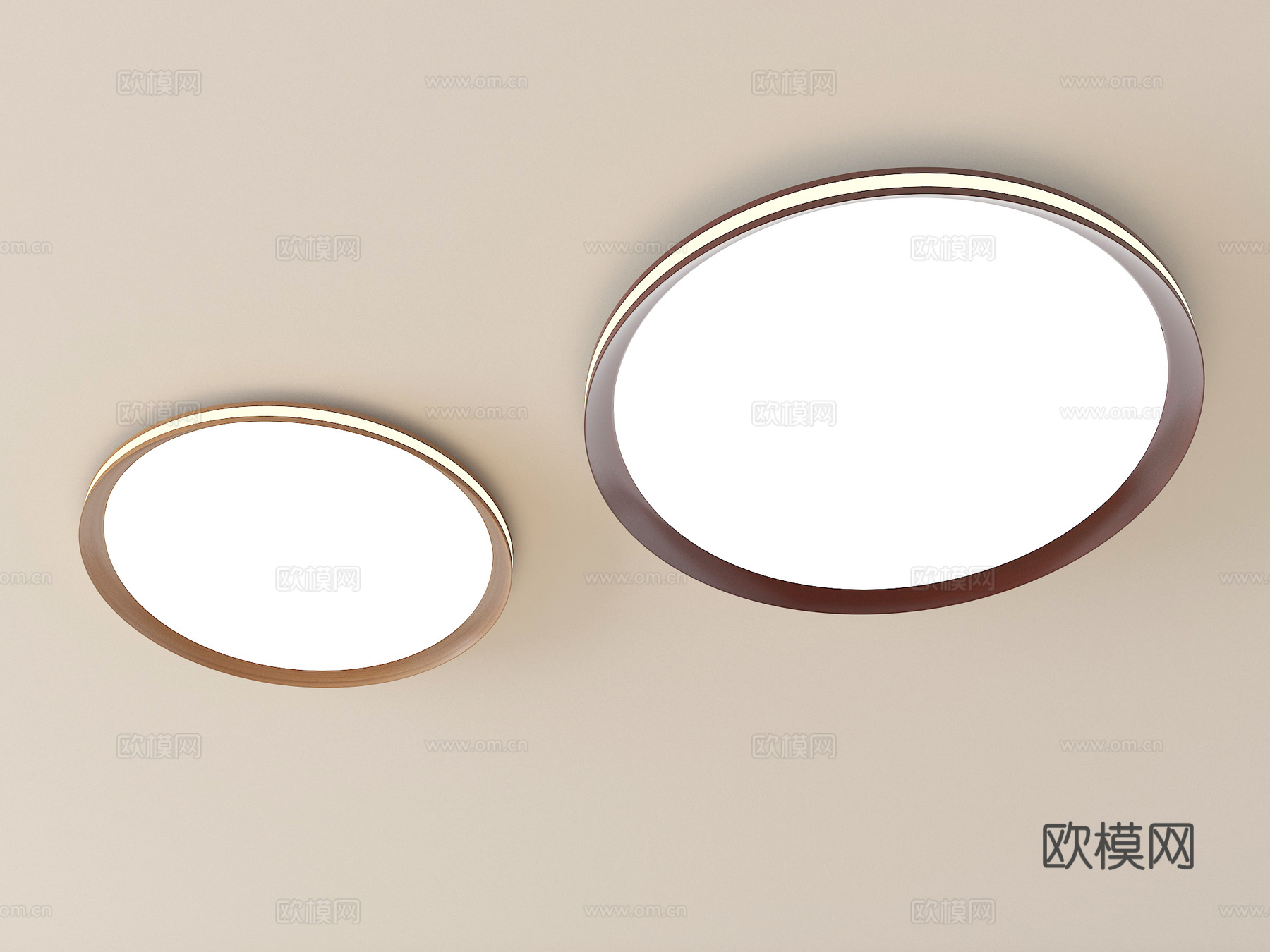 中古风吸顶灯 几何形吸顶灯 卧室吸顶灯su模型