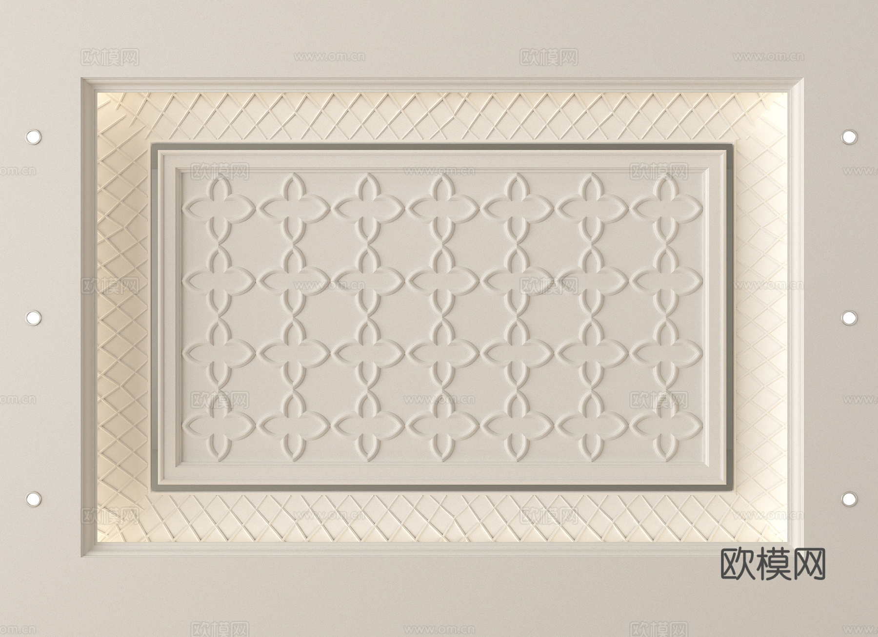 欧式天花吊顶su模型