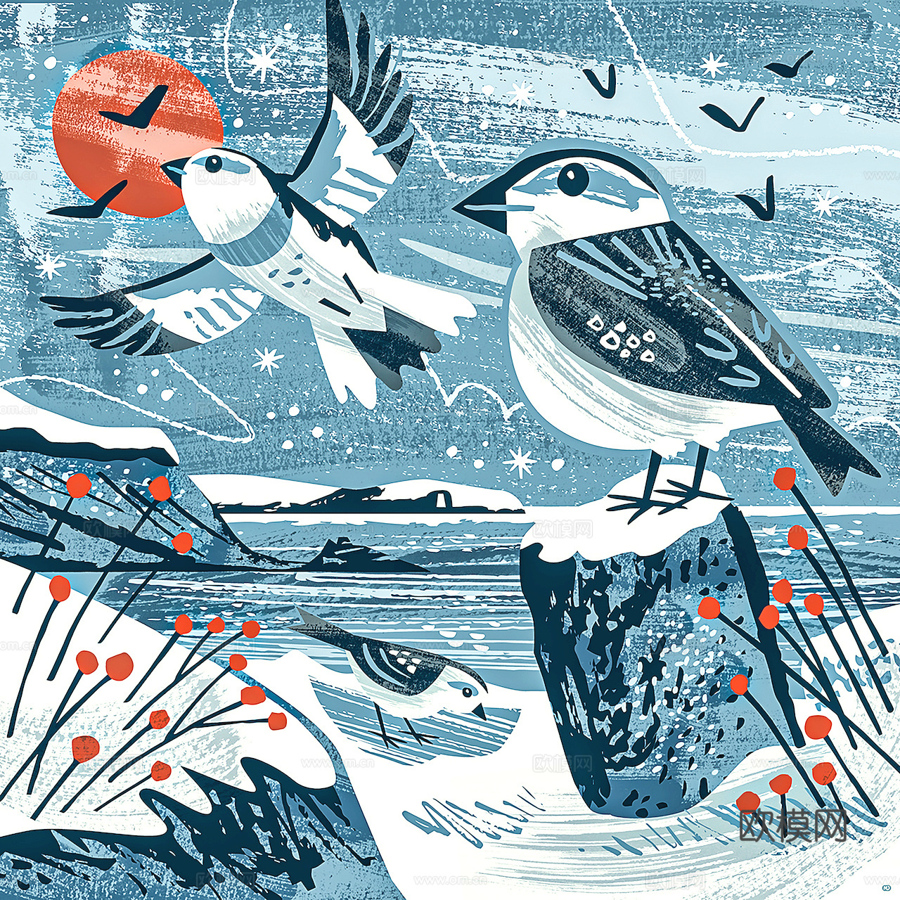 装饰画抽象画挂画拼贴风插画风漫画风儿童画壁画墙画下载