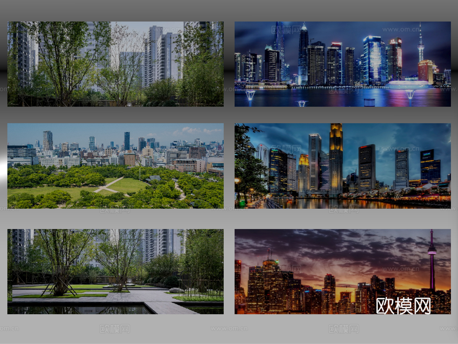 现代其他材质 环绕背景 户外背景 植物背景 环境贴图su模型