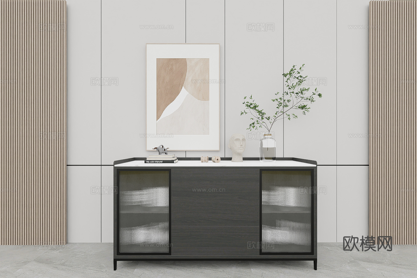 现代餐边柜su模型