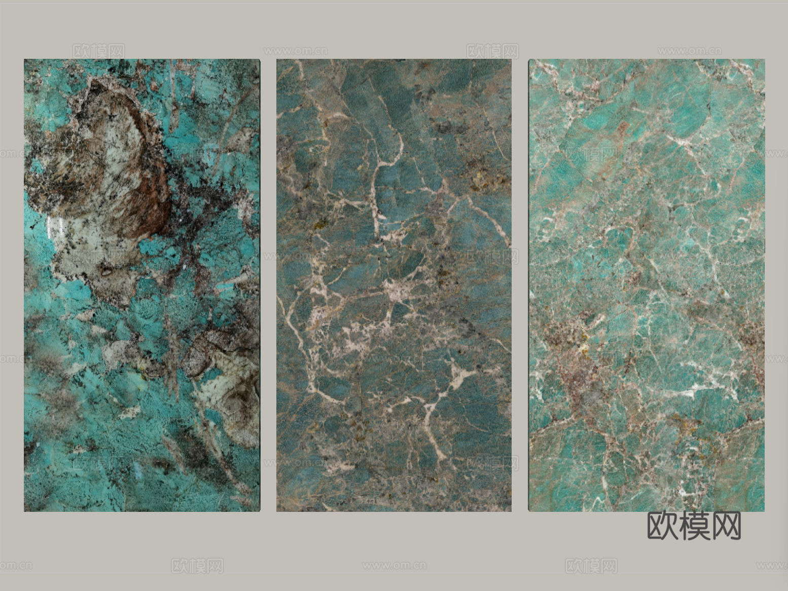 现代石材 绿色大理石 岩板 护墙板 背景墙su模型