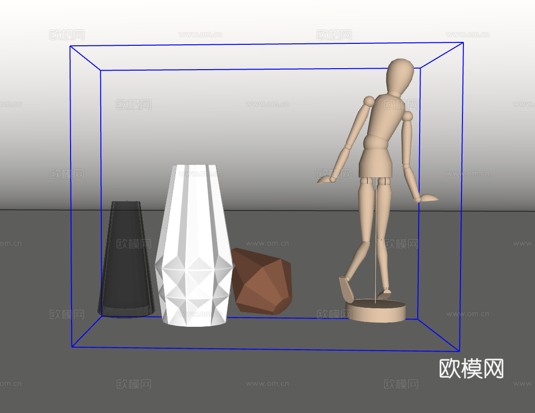 摆件组合su模型