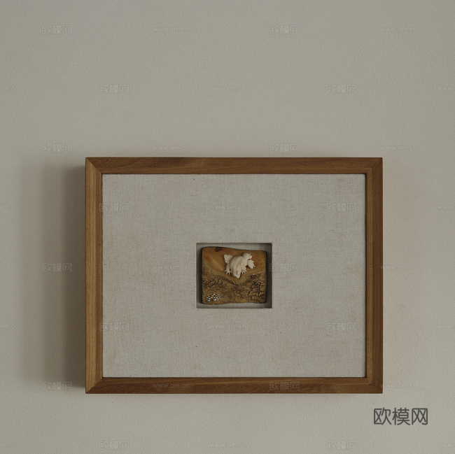 中古装饰挂画su模型