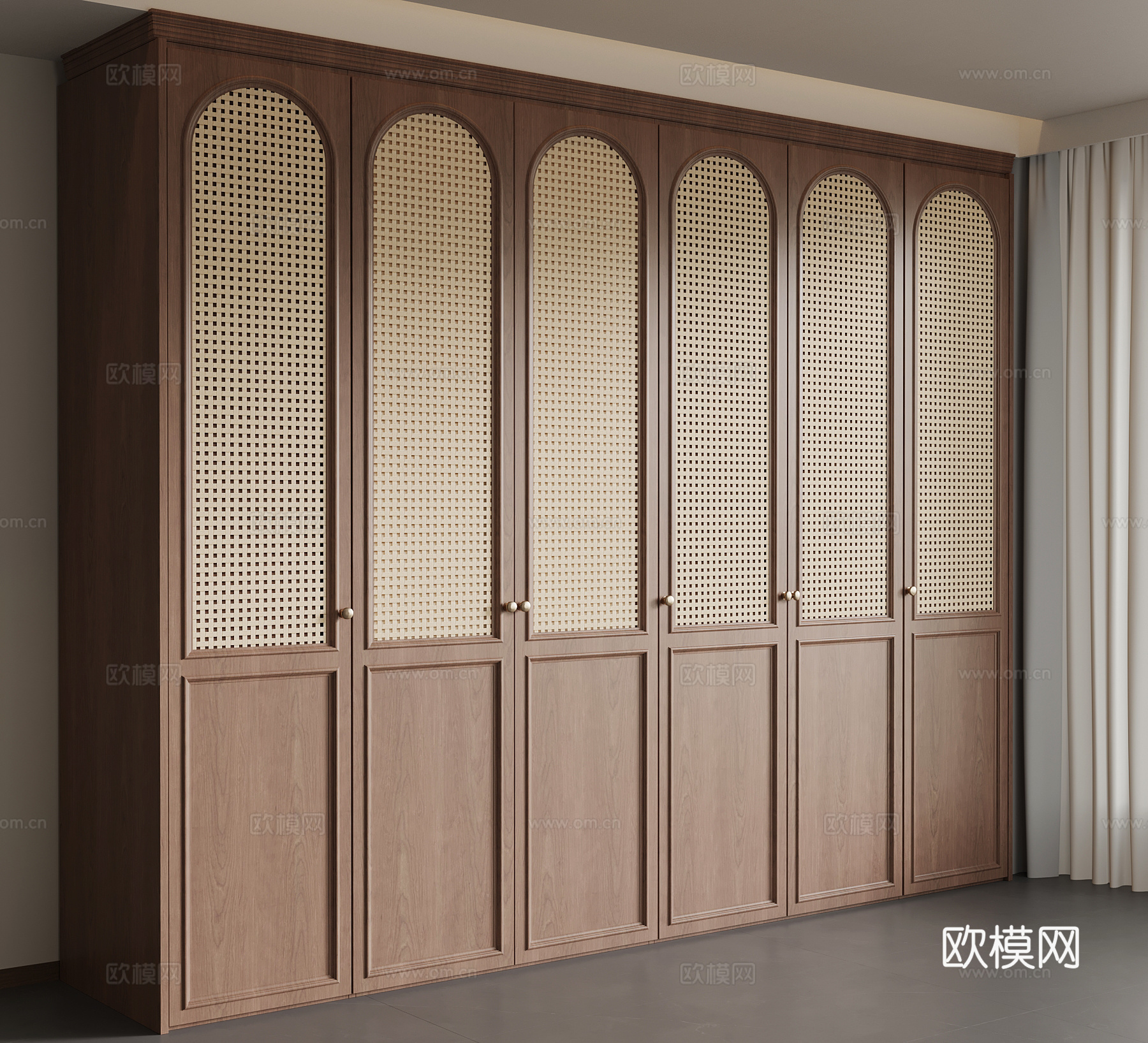 中古风衣柜 成品衣柜su模型