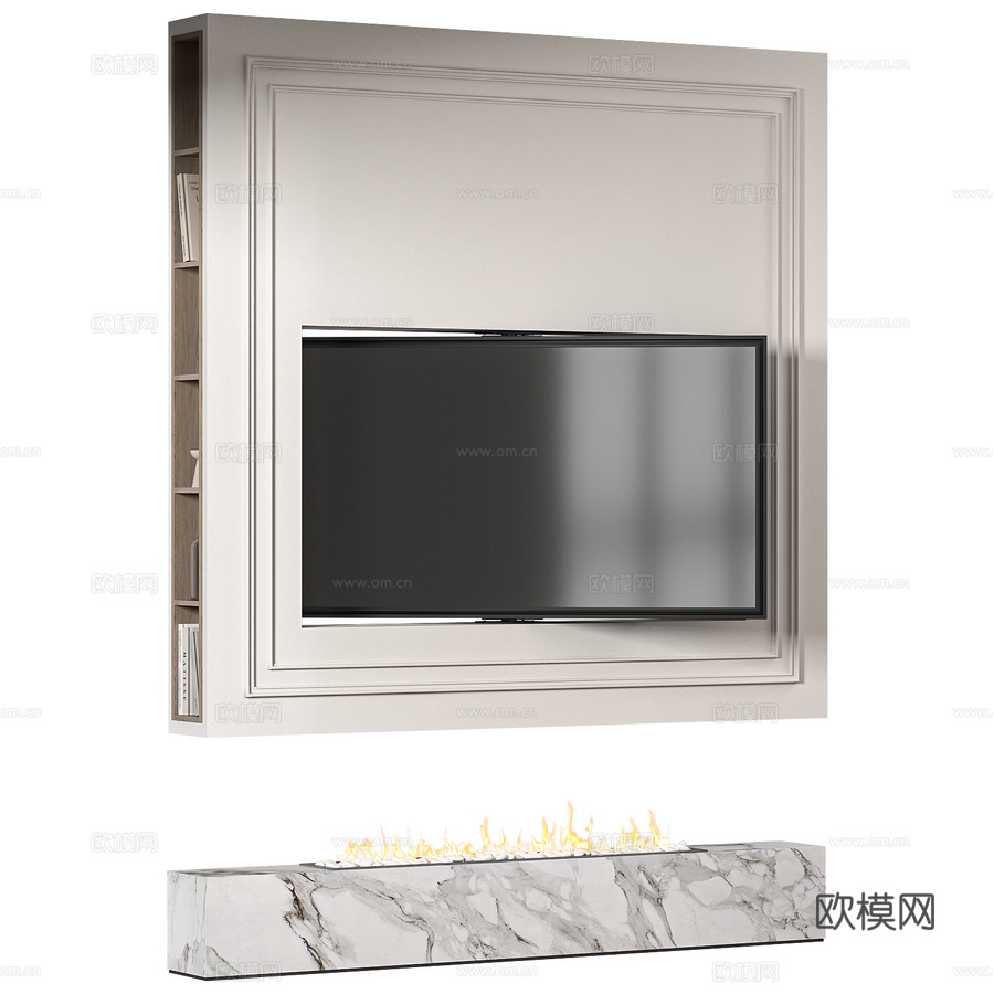 电视墙033d模型下载（渲染图5）