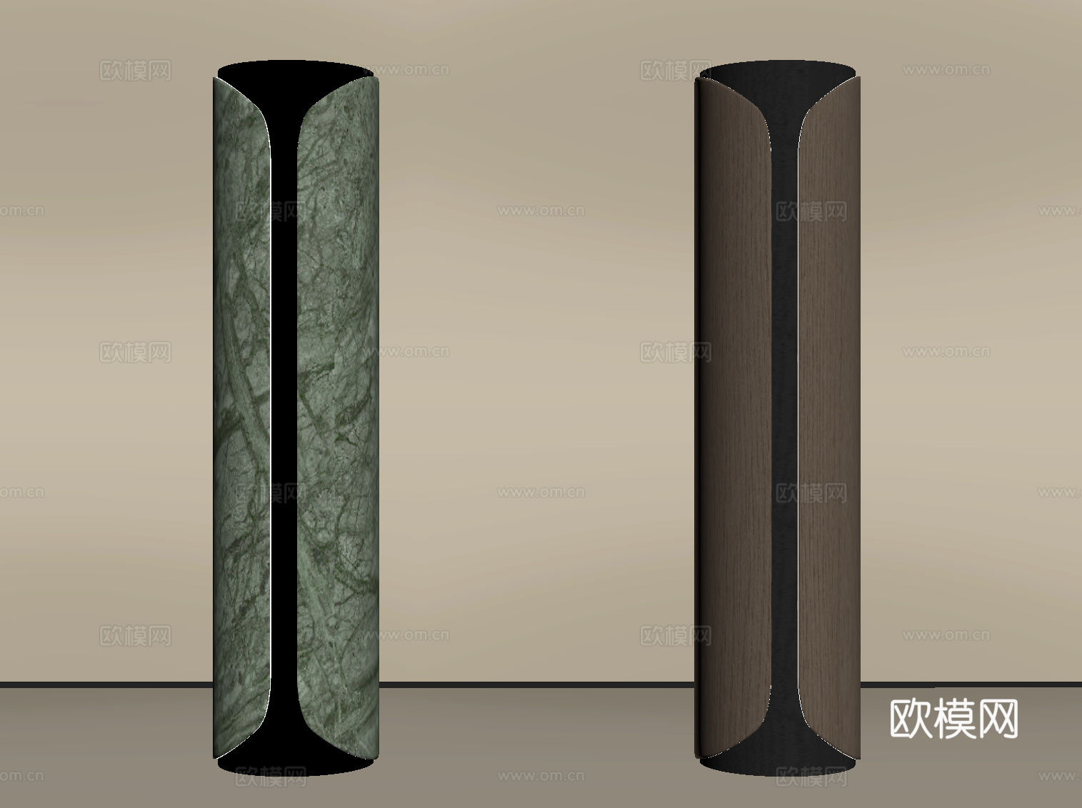 现代柱子 造型住su模型