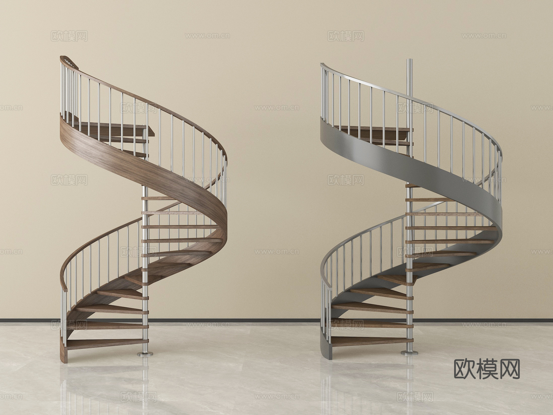 现代楼梯 旋转楼梯 异形楼梯su模型