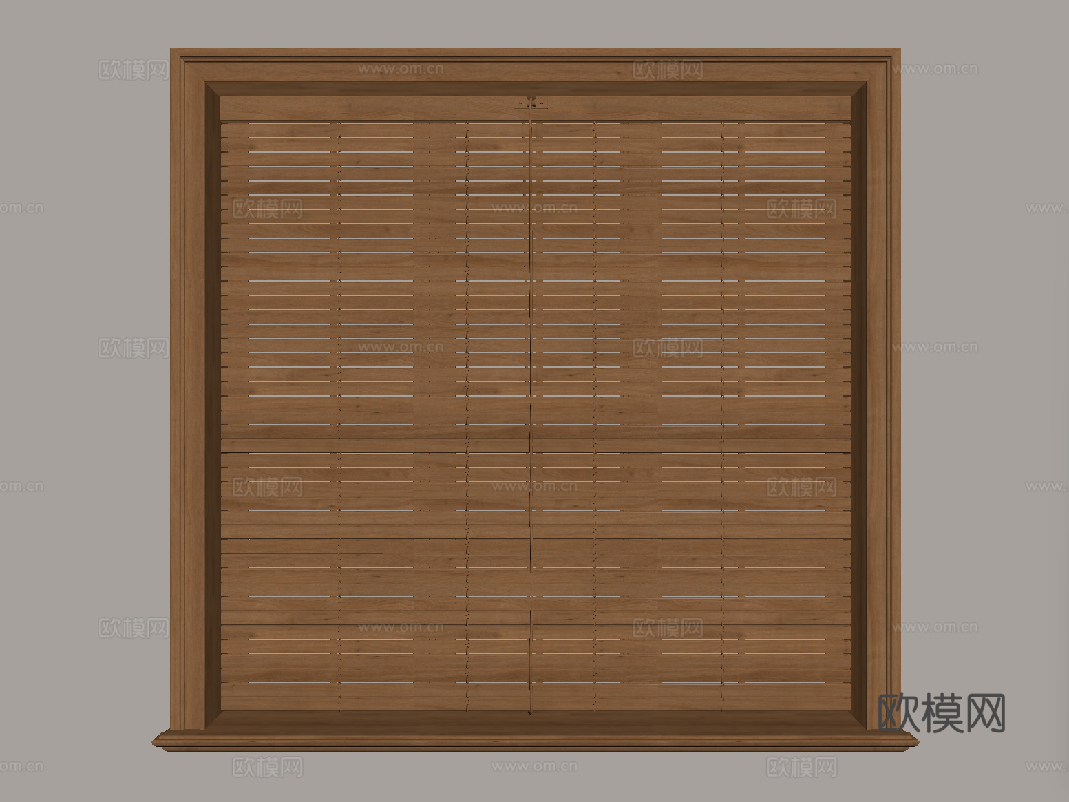 原木风窗帘 卷帘 竹帘 百叶帘su模型