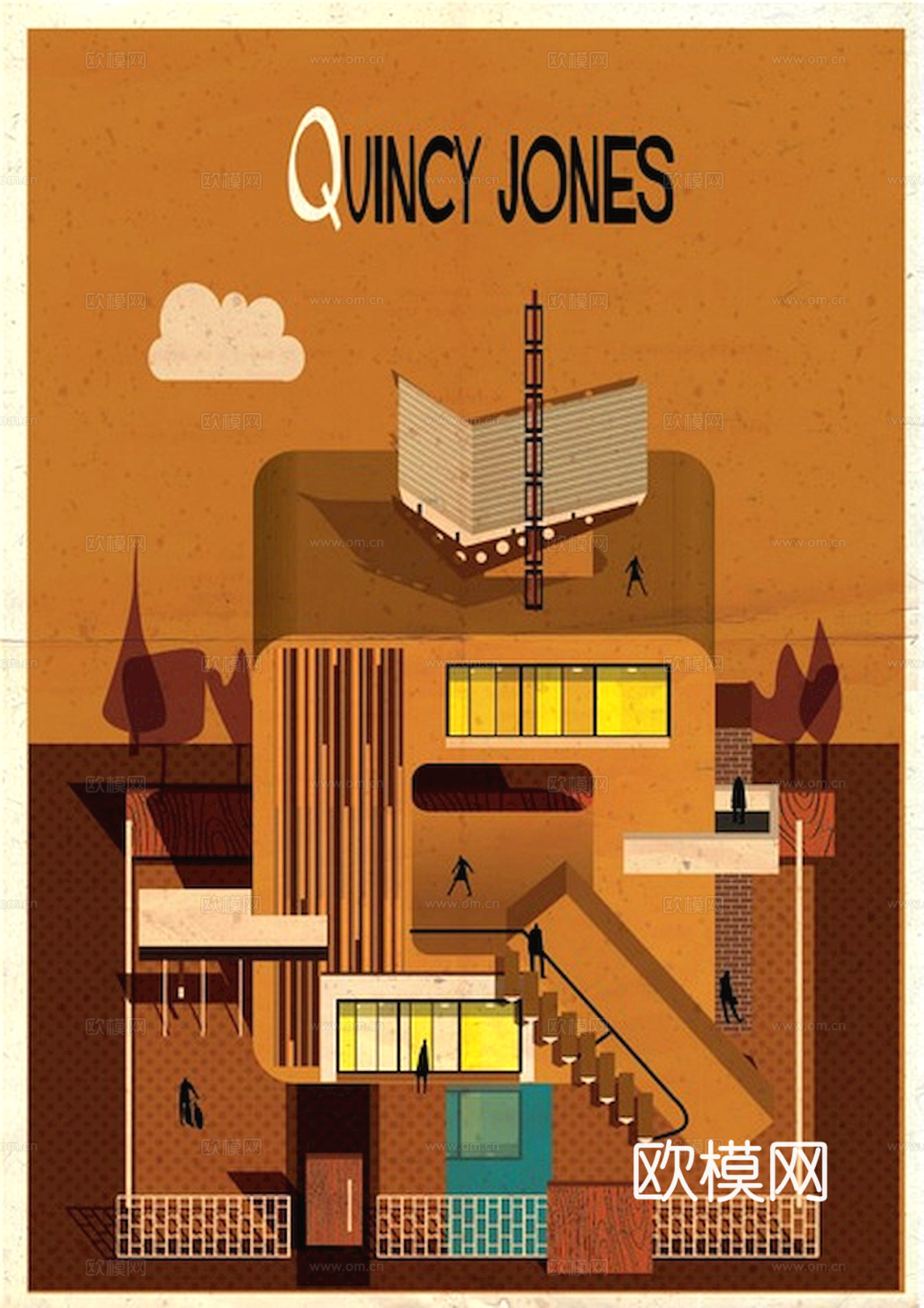 装饰画抽象画挂画拼贴风插画风漫画风儿童画壁画墙画下载