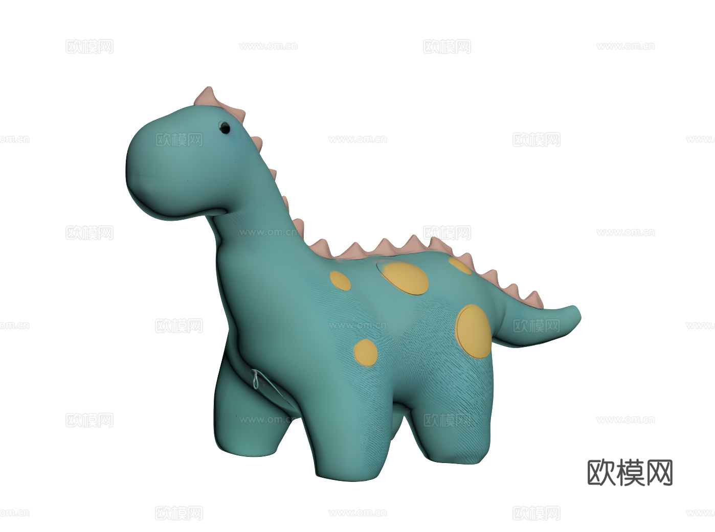 现代恐龙玩偶 恐龙坐凳su模型