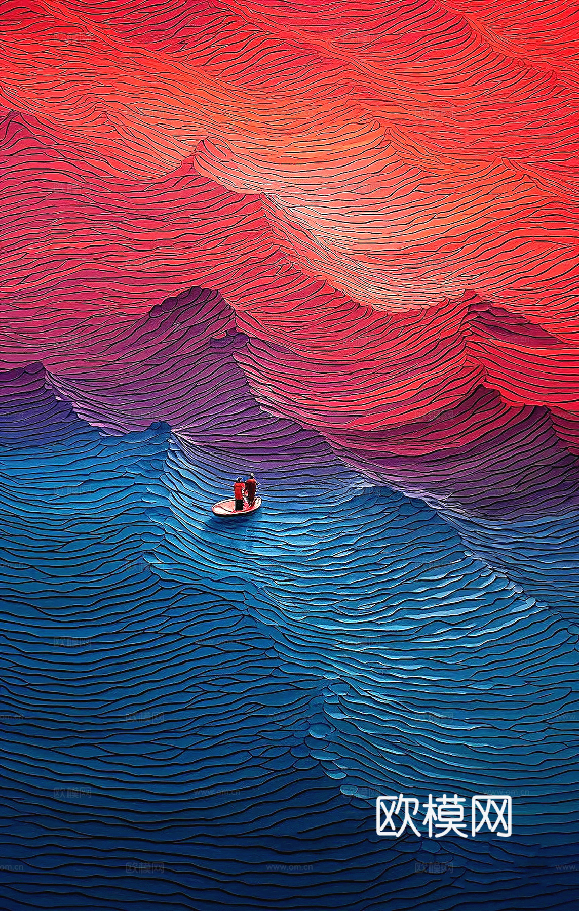 装饰画抽象画挂画拼贴风插画风漫画风儿童画壁画