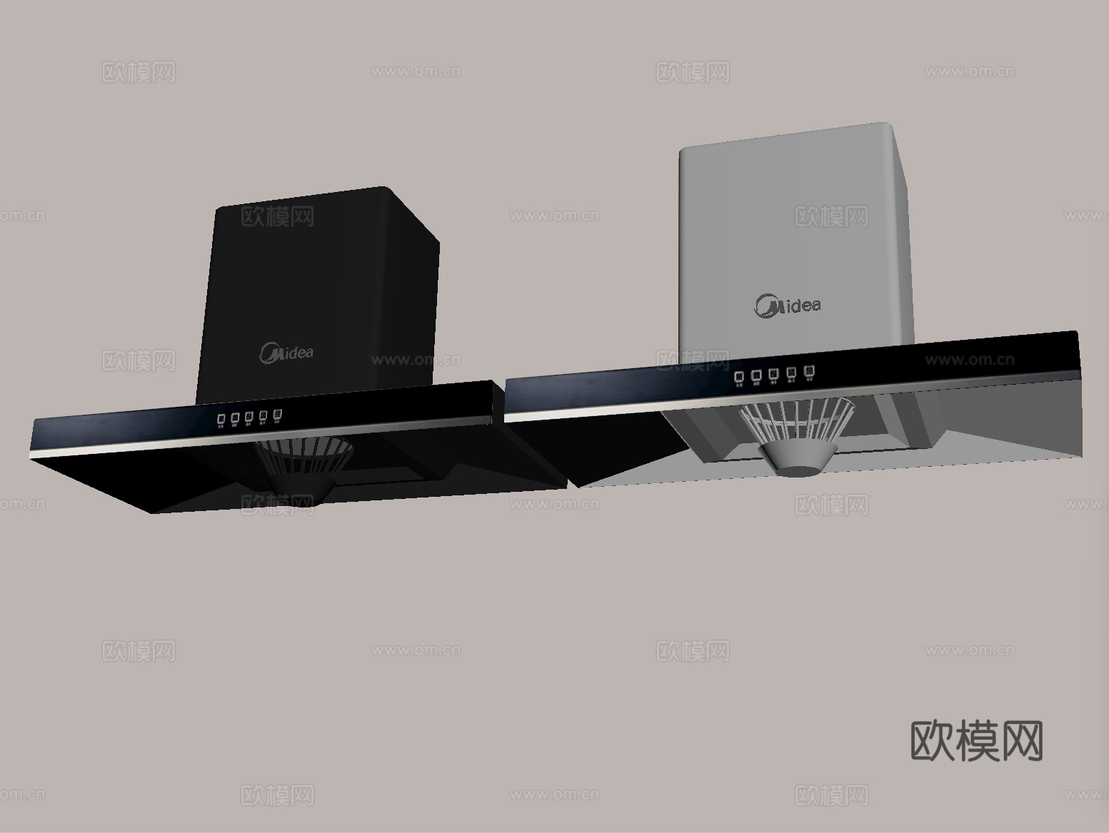 现代吸油烟机su模型