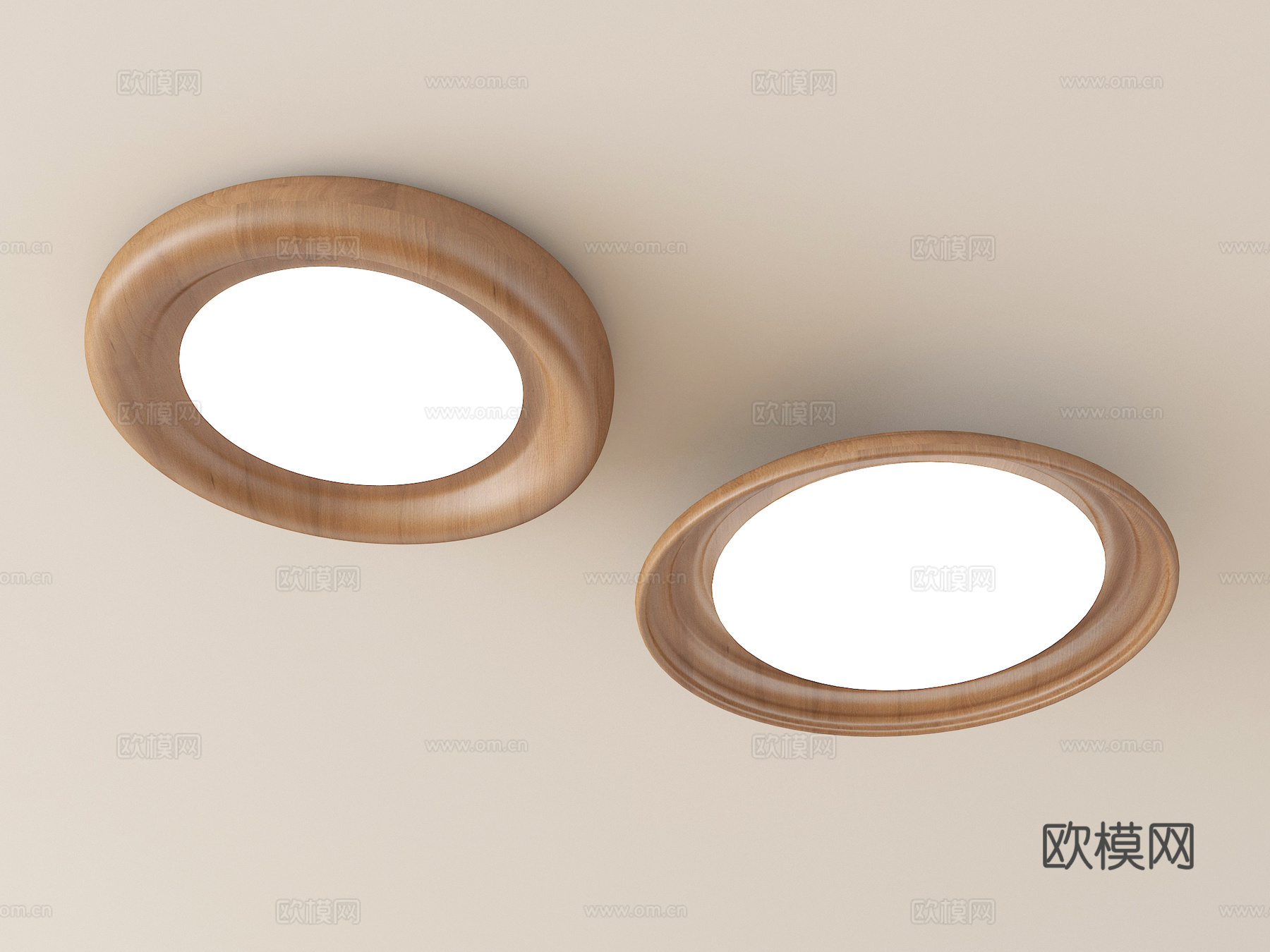 中古风吸顶灯 几何形吸顶灯 卧室吸顶灯su模型