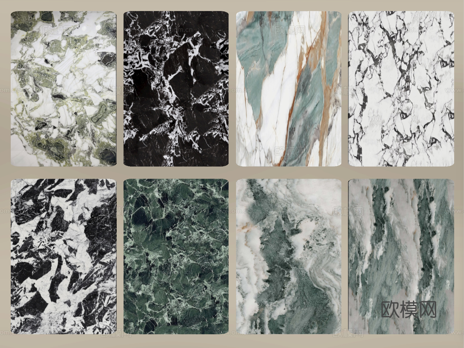 现代轻奢石材 大理石 岩板 护墙板 背景墙su模型