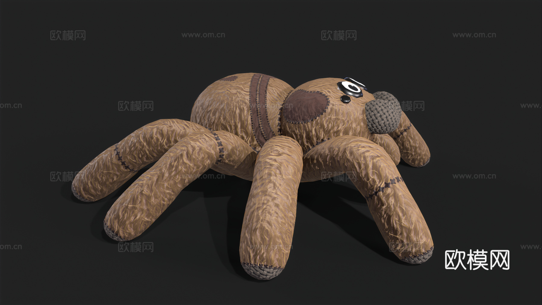 蜘蛛玩具 毛绒玩具 蜘蛛抱枕 儿童玩具 蜘蛛软毛绒背包 玩偶3d模型