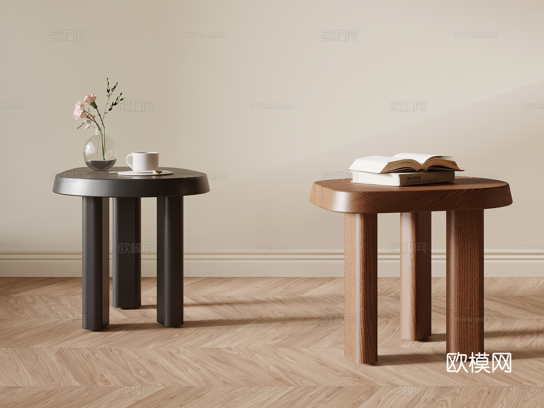 法式中古风凳子 沙发凳su模型