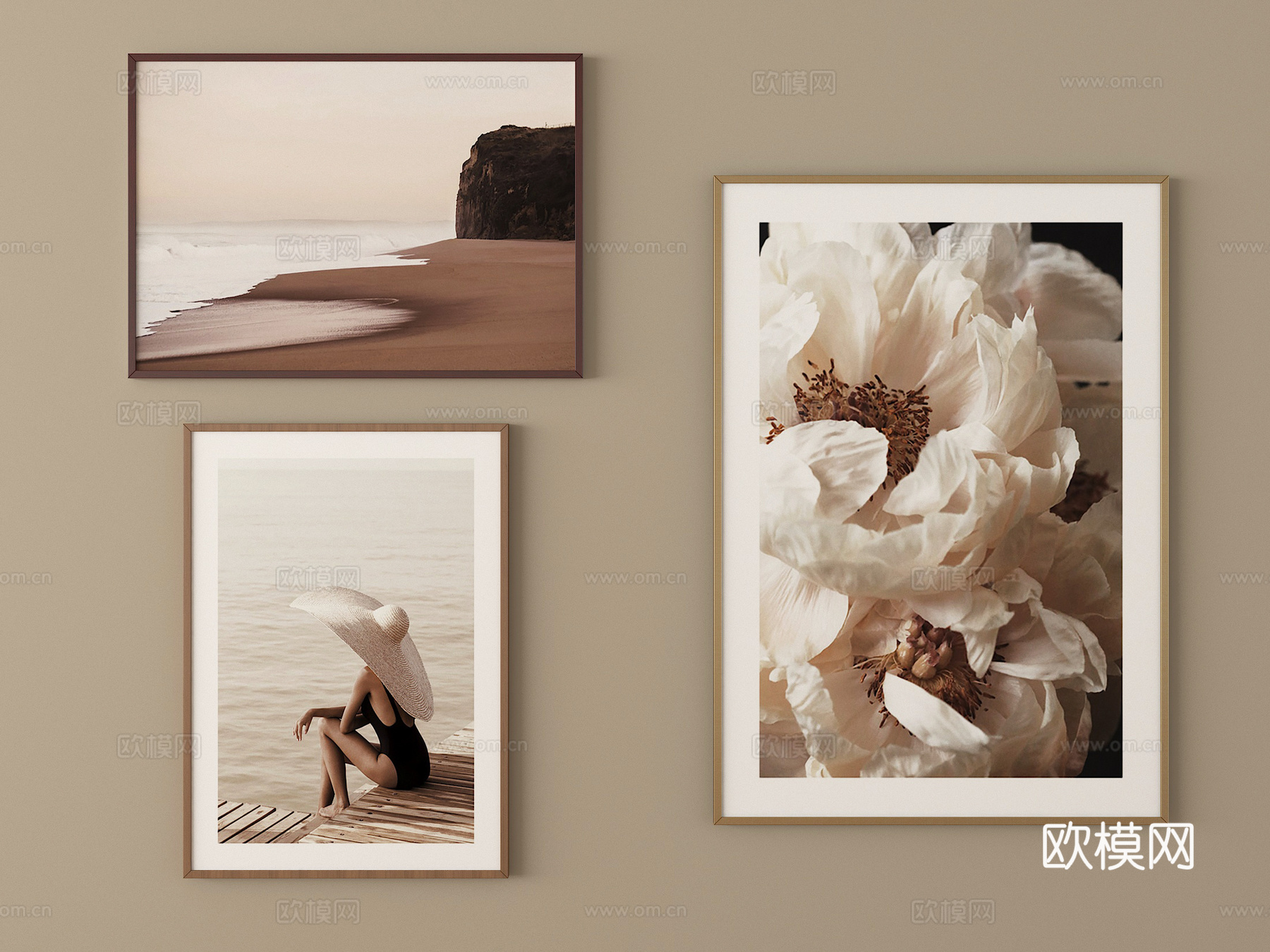 现代挂画 装饰画 相框 画框su模型