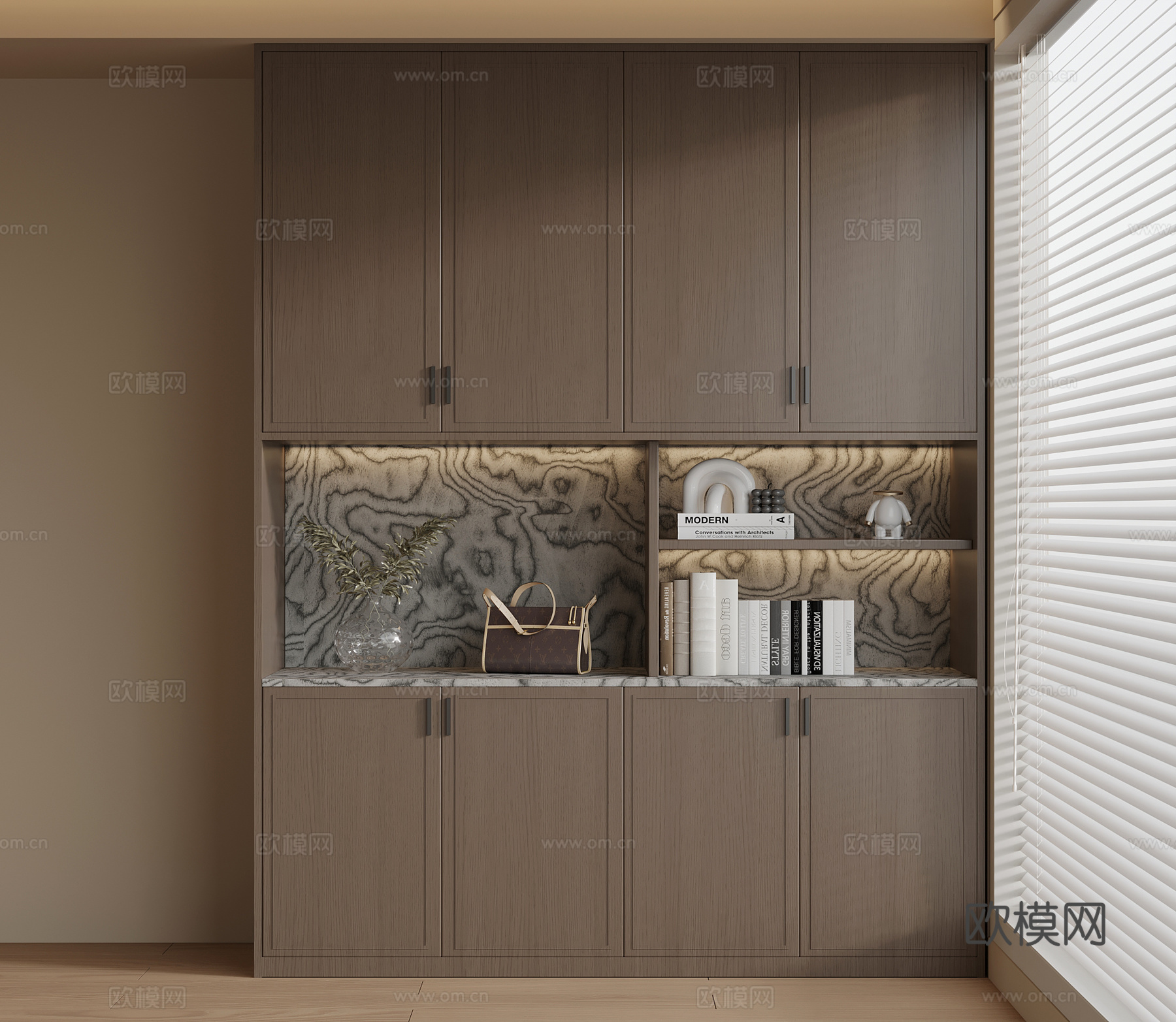 现代意式玄关柜 鞋柜su模型