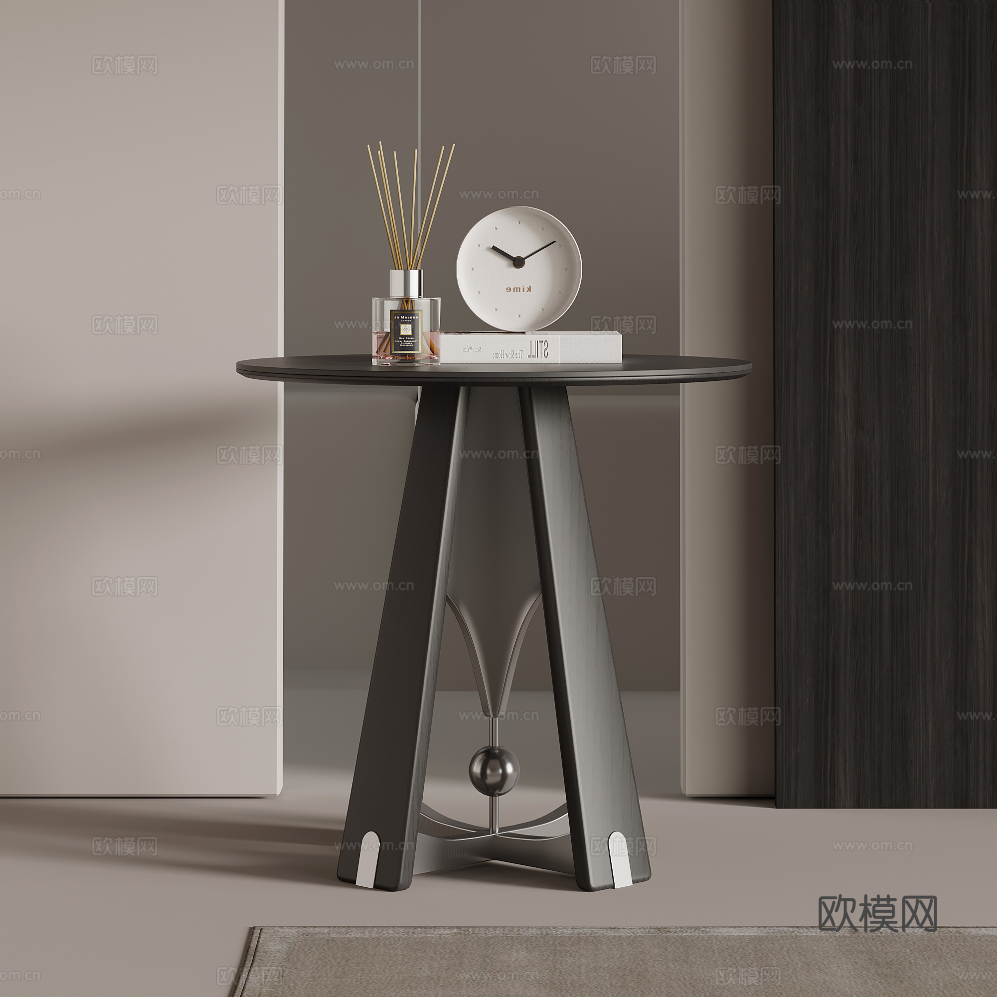 现代意式边几 角几圆几su模型