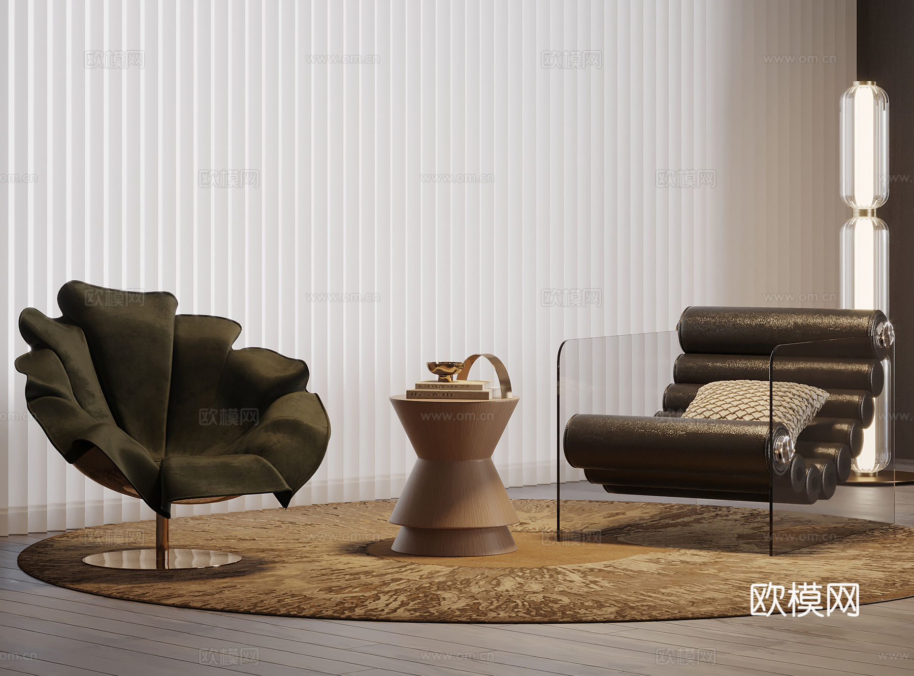 现代休闲椅su模型