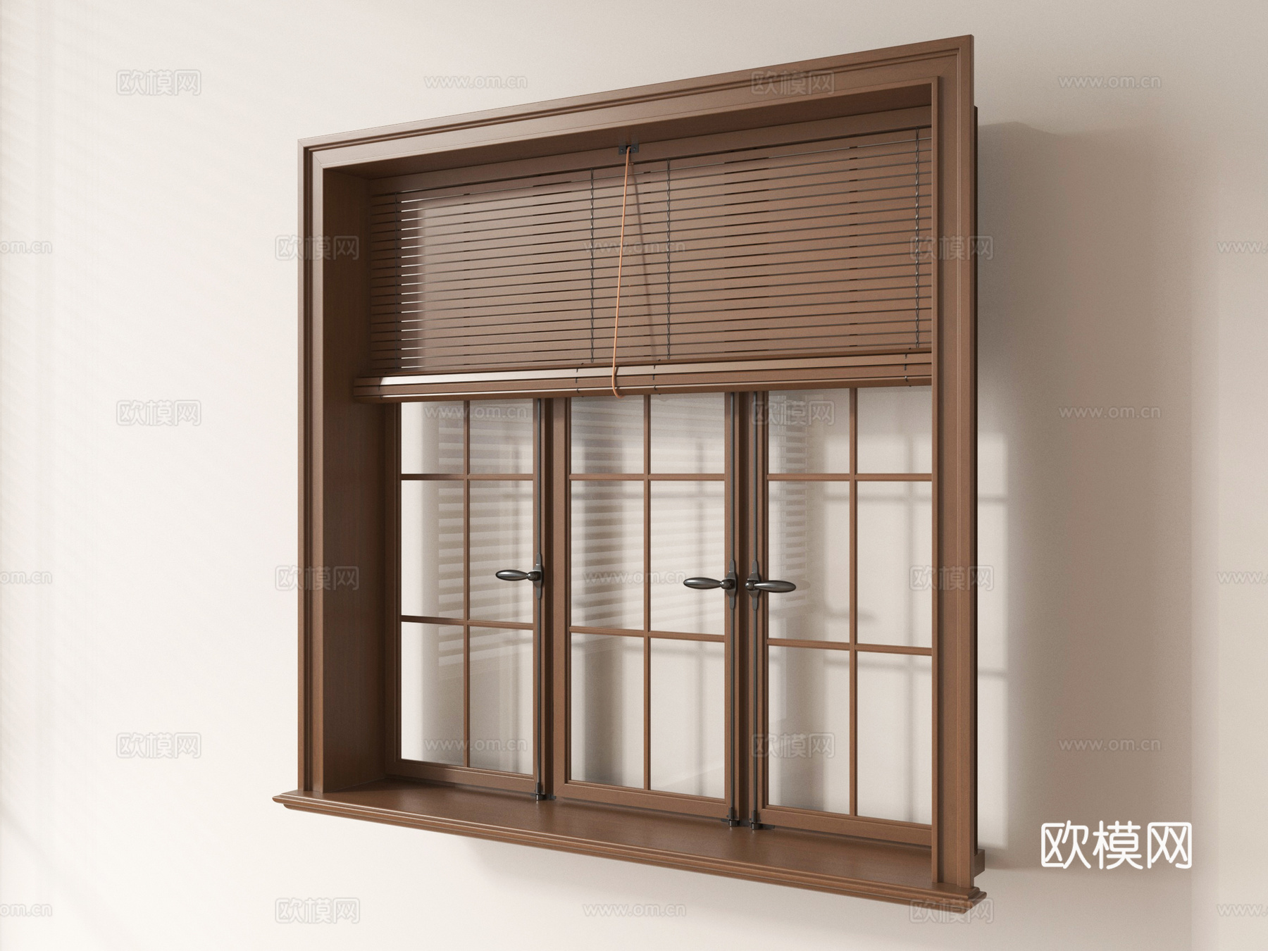 新中式窗帘 卷帘 竹帘 百叶帘su模型