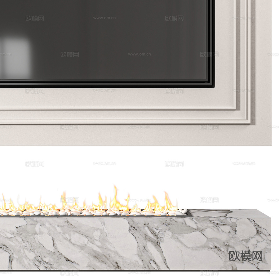 电视墙033d模型下载（渲染图4）