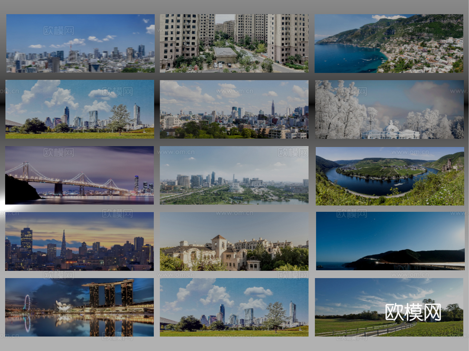 现代其他材质 环绕背景 户外背景 植物背景 环境贴图su模型