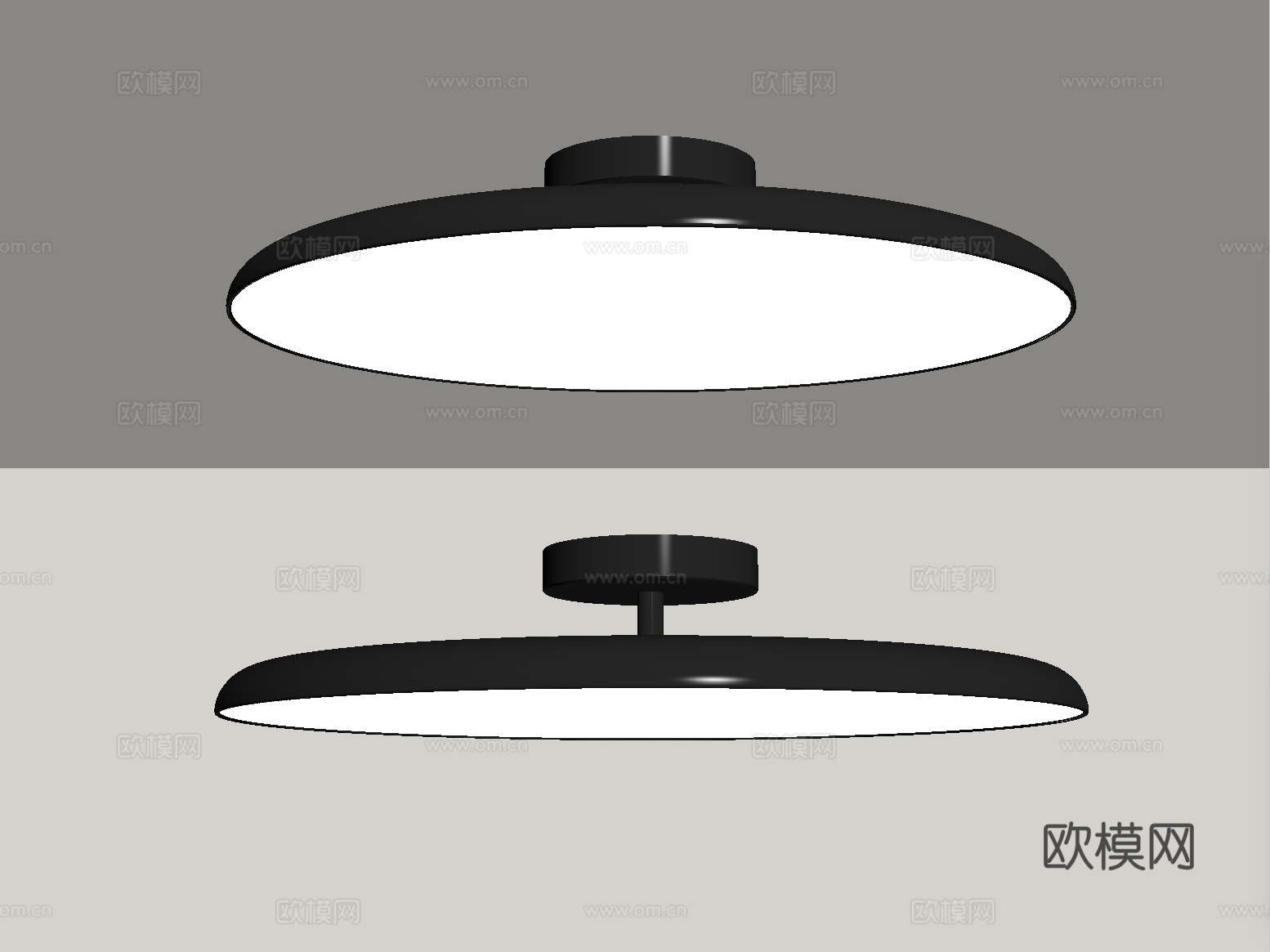 法式复古风吸顶灯su模型