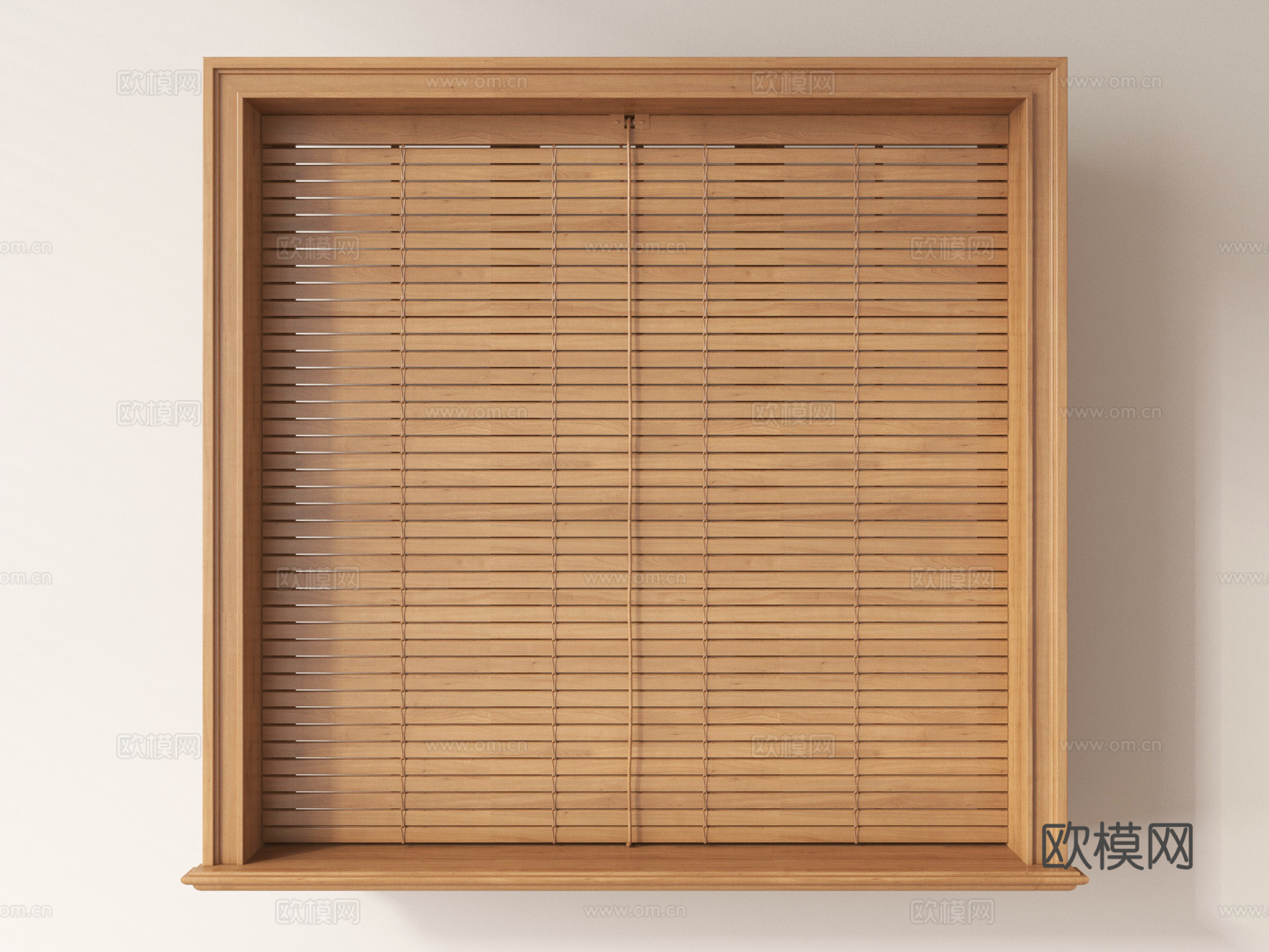 原木风窗帘 卷帘 竹帘 百叶帘su模型