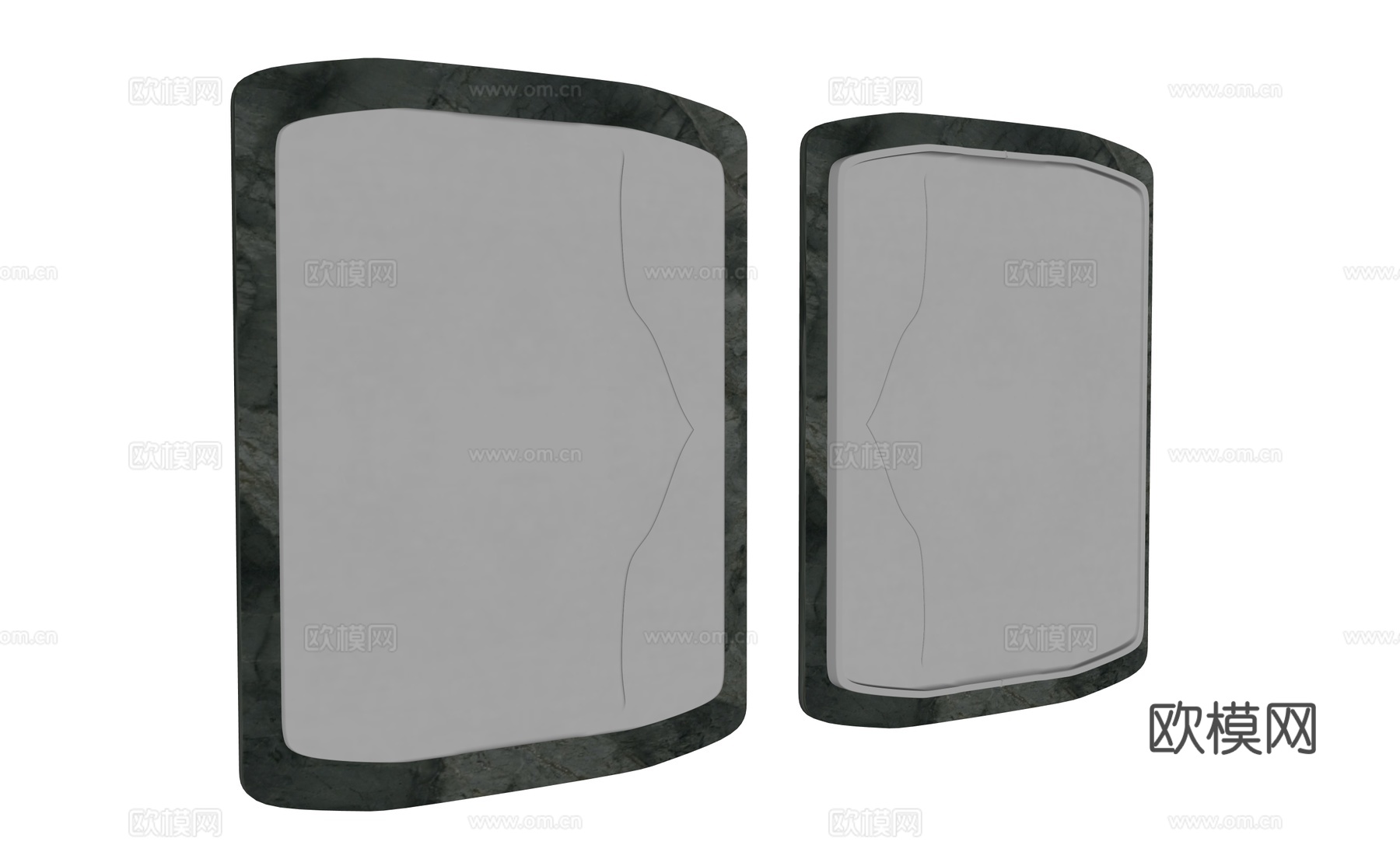 现代墙饰挂件su模型下载（渲染图2）