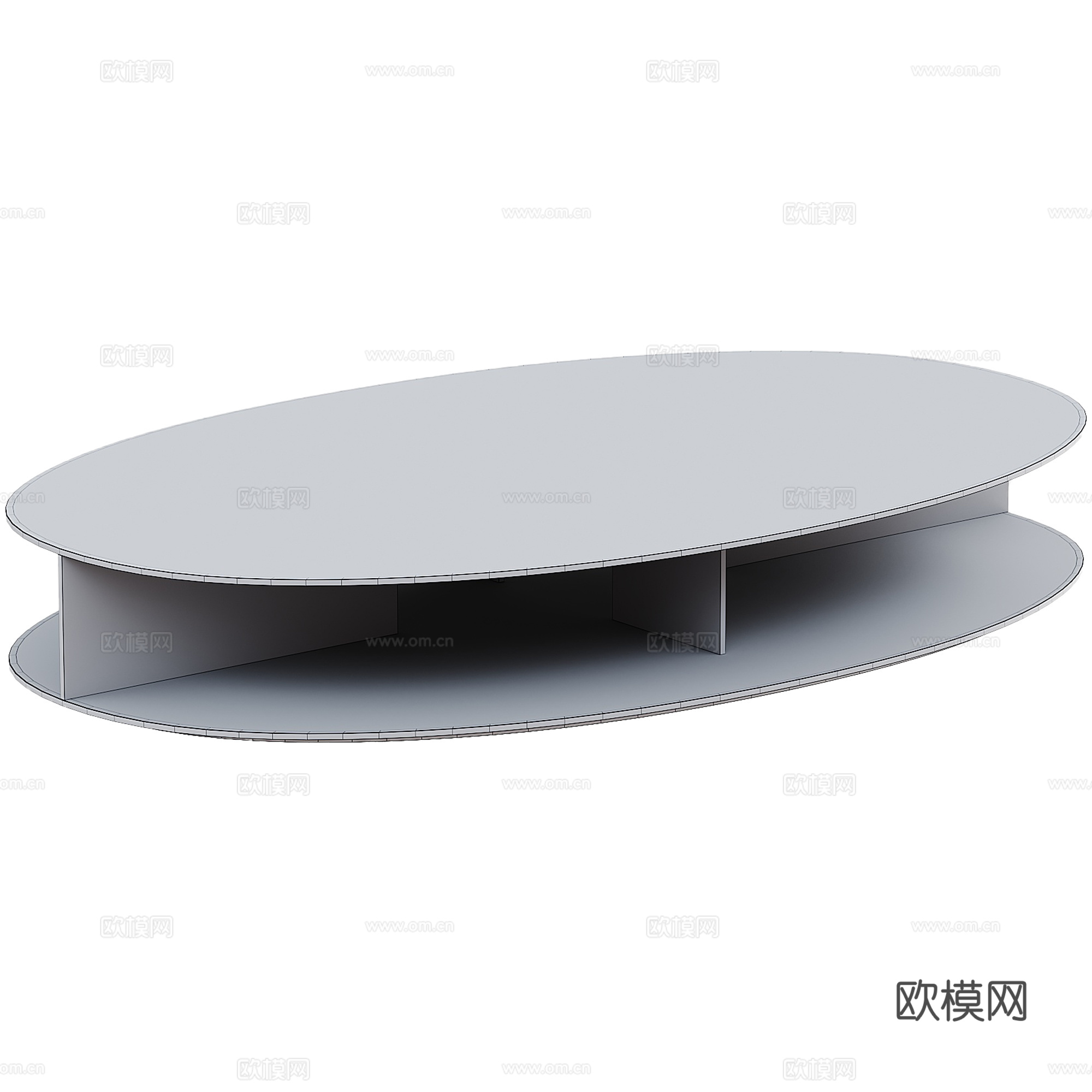 Max oval coffee table免费3d模型