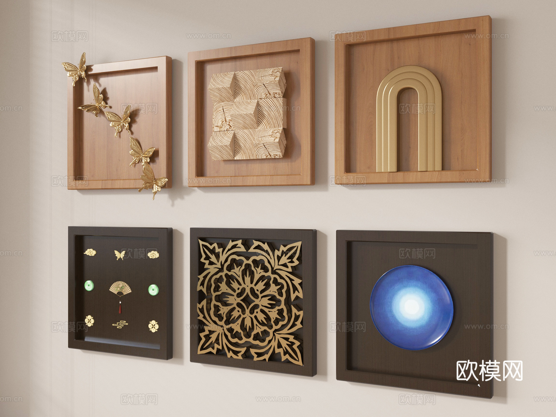 现代墙饰 装饰 立体墙饰3d模型下载