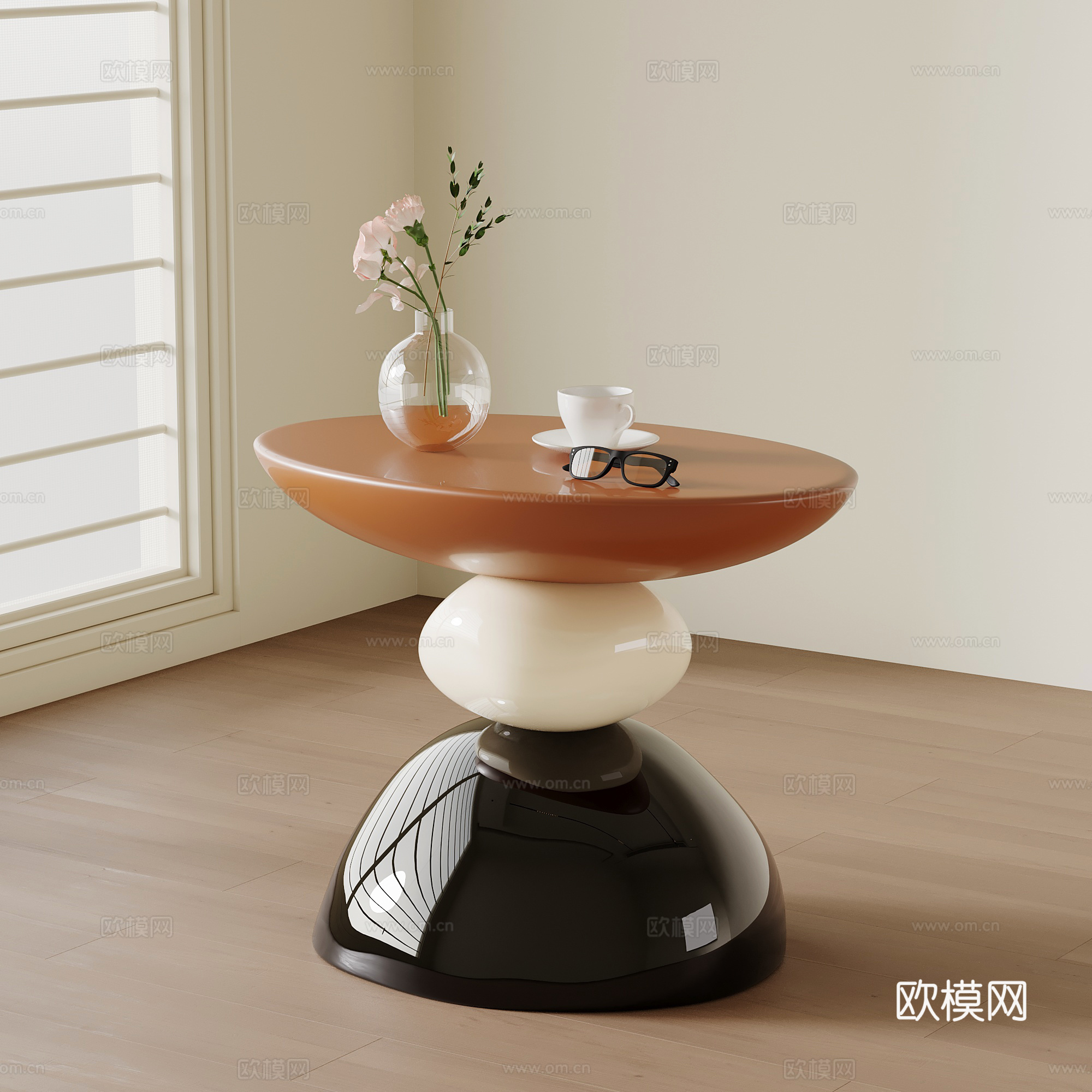 现代边几 简约彩色边几su模型