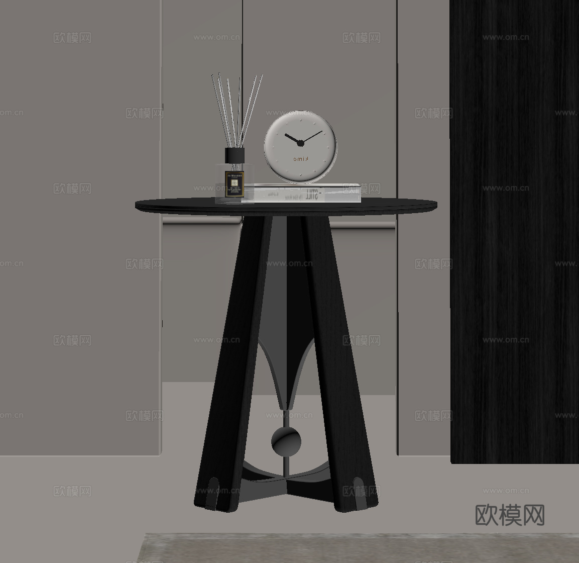 现代意式边几 角几圆几su模型