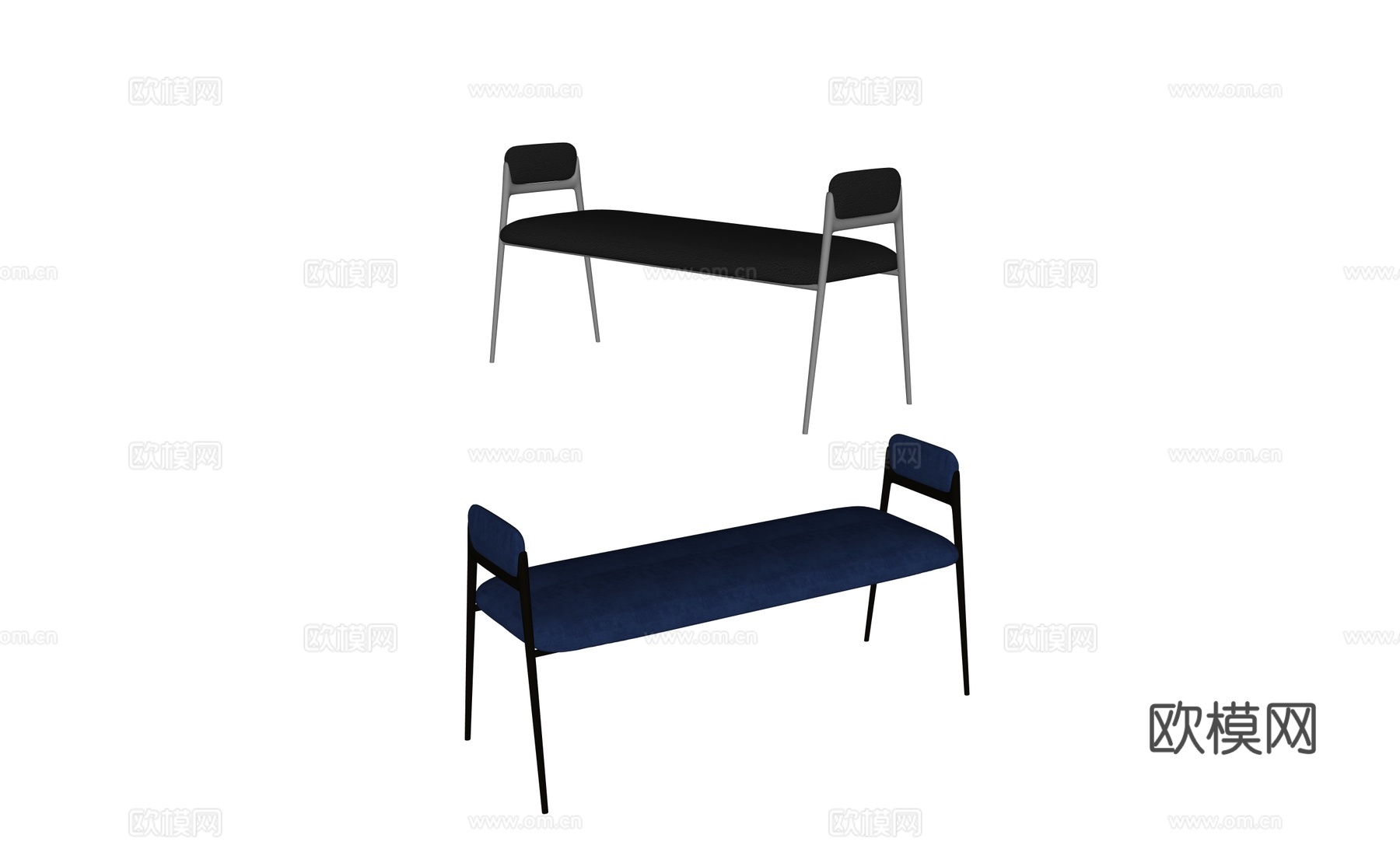 床尾凳条凳子su模型