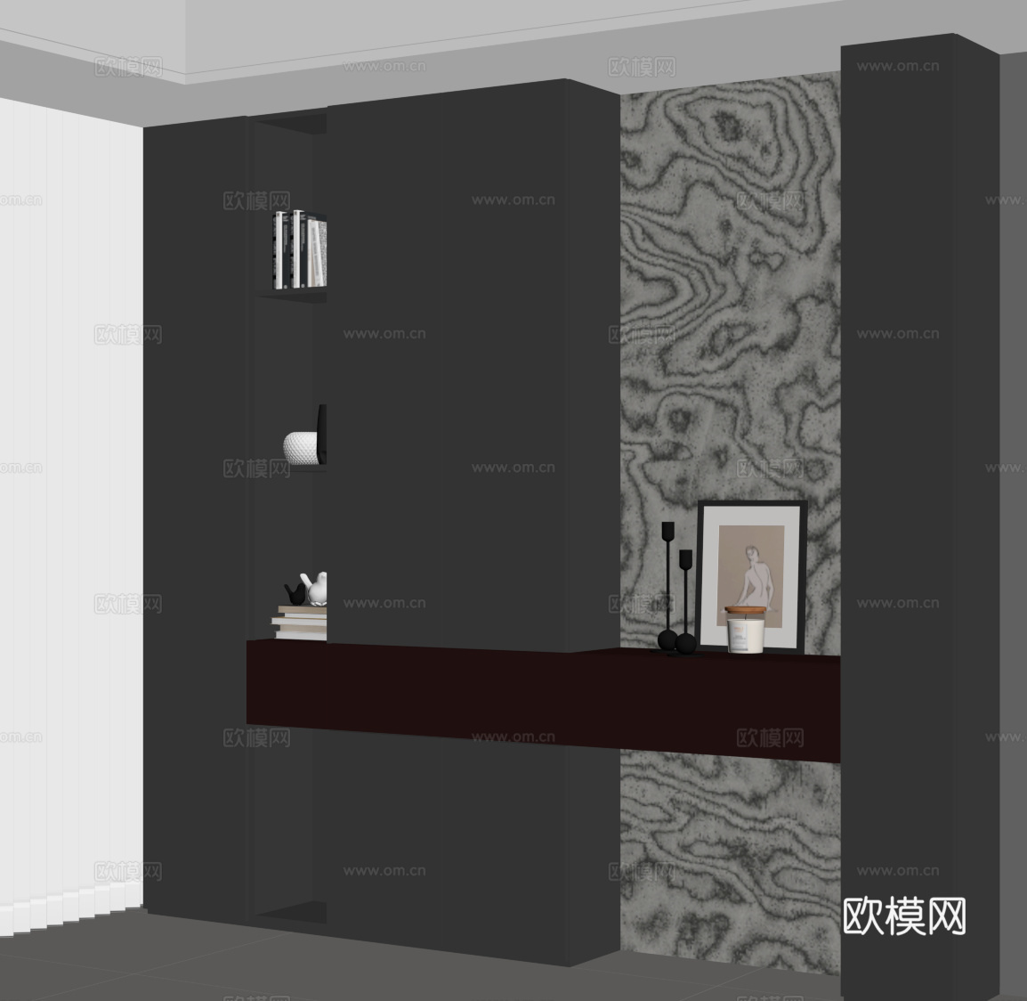 现代意式玄关柜 鞋柜su模型