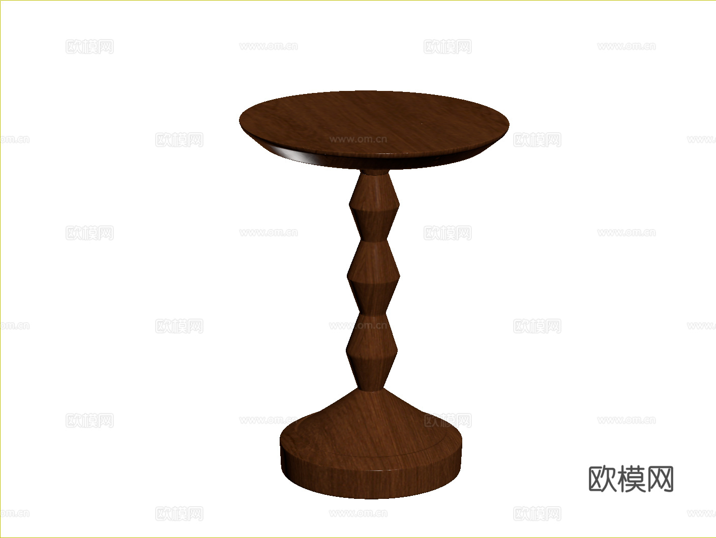 法式复古边几 角几 小茶几 圆几su模型