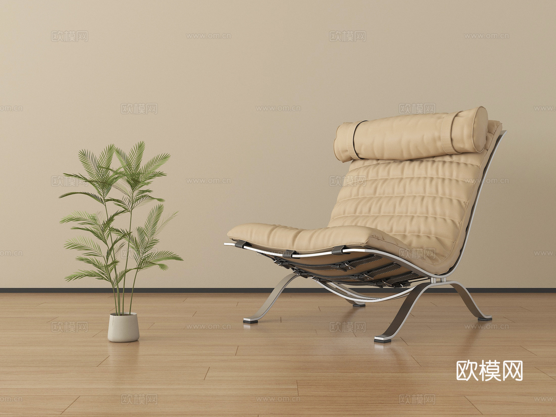 现代休闲椅躺椅 单椅su模型