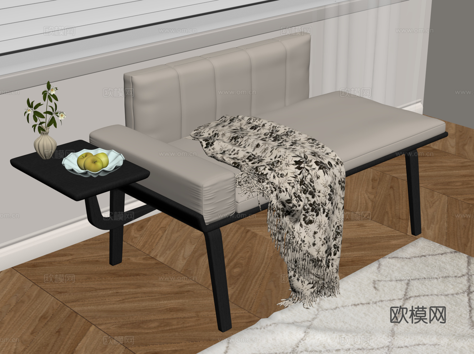 法式复古沙发椅 休闲椅su模型